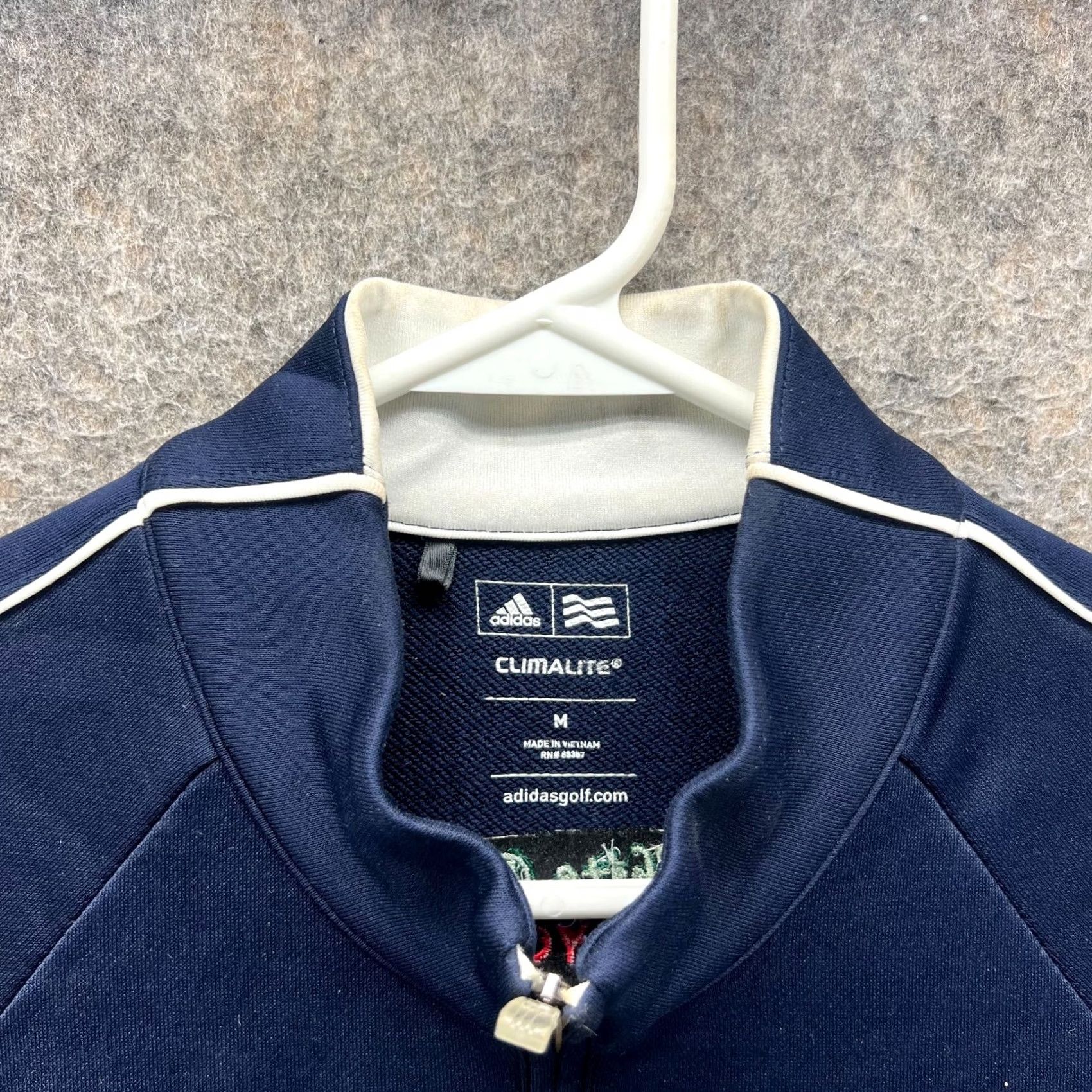 Adidas VINTAGE Adidas Sweater Mens M Blue 1/4 Zip Golf Haven Tournament 2014 White River Size US M / EU 48-50 / 2 - 7 Thumbnail