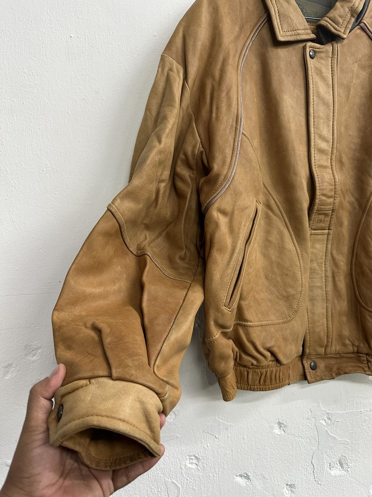 Vintage VTG BIG L Elk Skin Leather Jacket Size US L / EU 52-54 / 3 - 4 Thumbnail