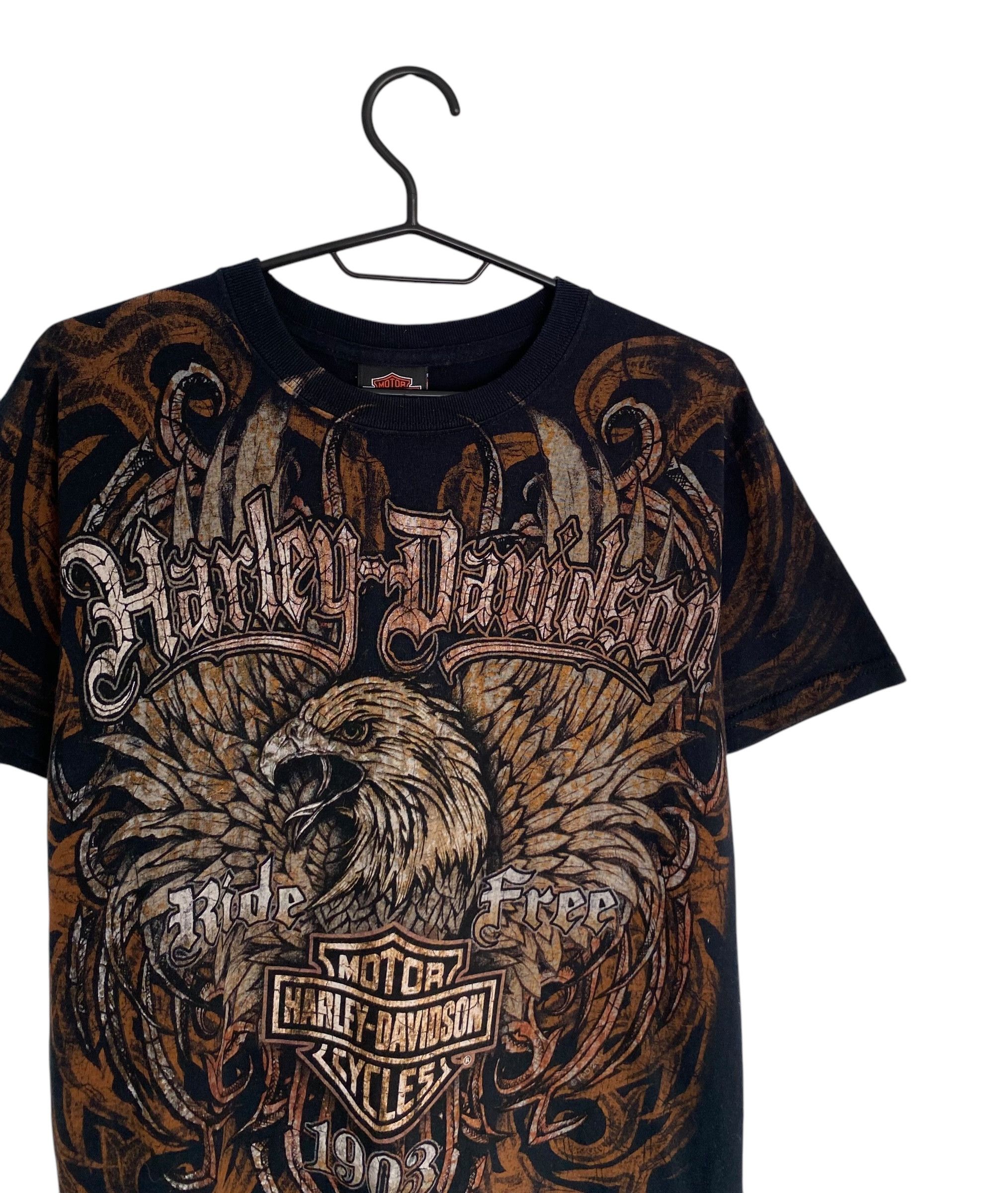Harley Davidson × Vintage HD Warsaw doublesided all over print tee Size US S / EU 44-46 / 1 - 4 Thumbnail