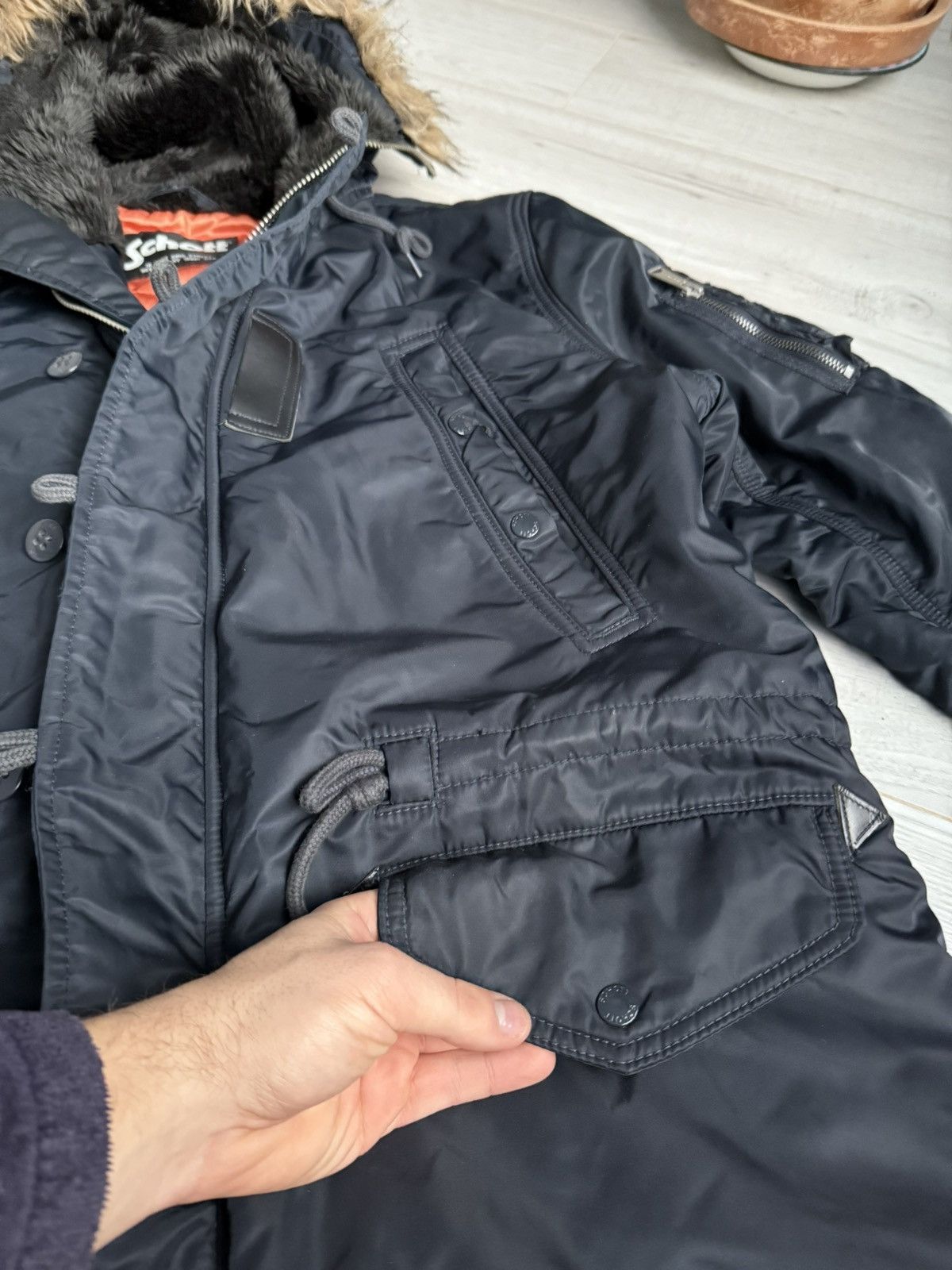 Alpha Industries × Schott Vintage Schott military parka jacket bomber Size US XL / EU 56 / 4 - 10 Thumbnail