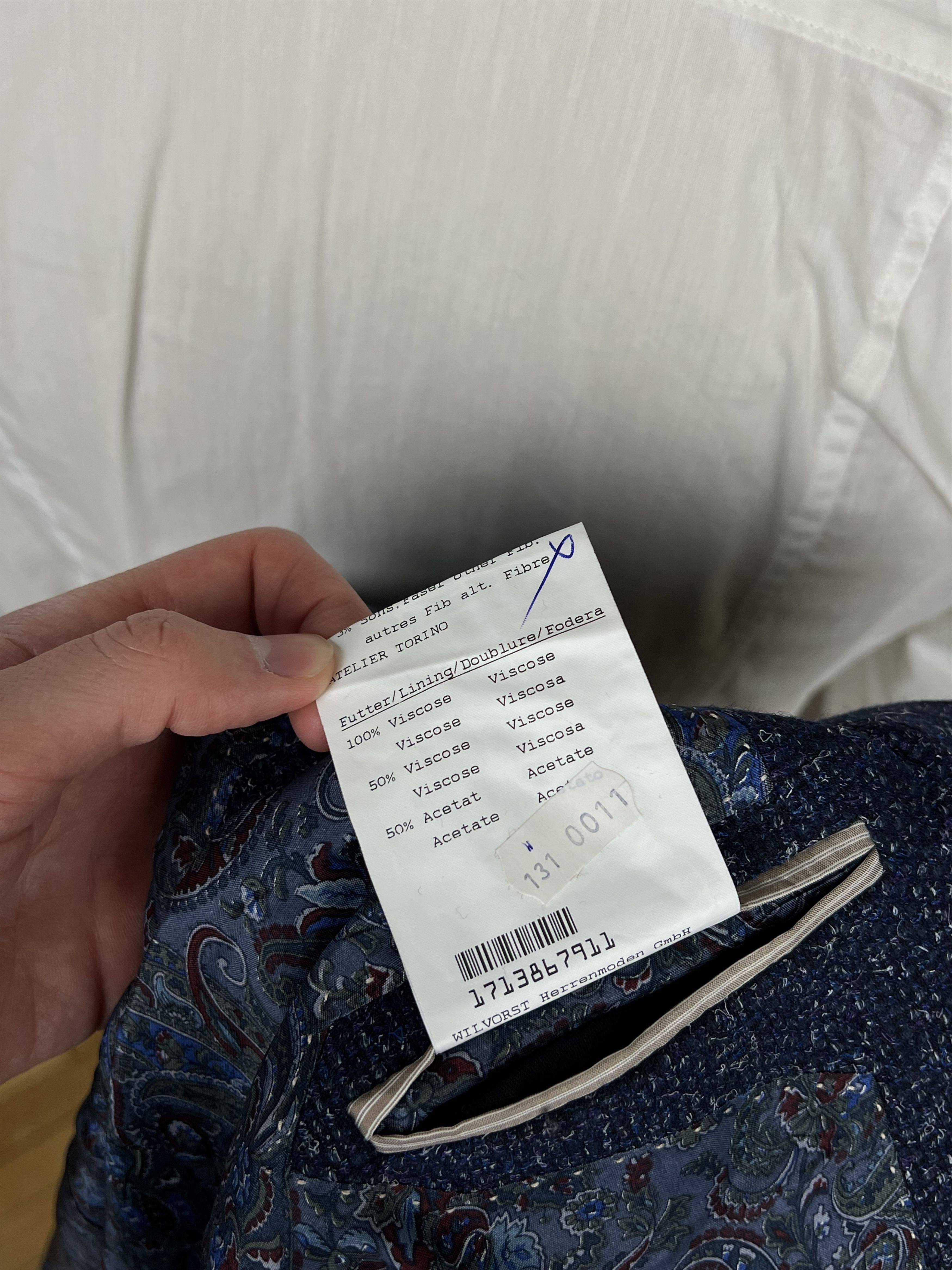 Italic ATERLIER TORINO x Marlane Textured Wool Blend Sport Coat Size 38R - 11 Thumbnail