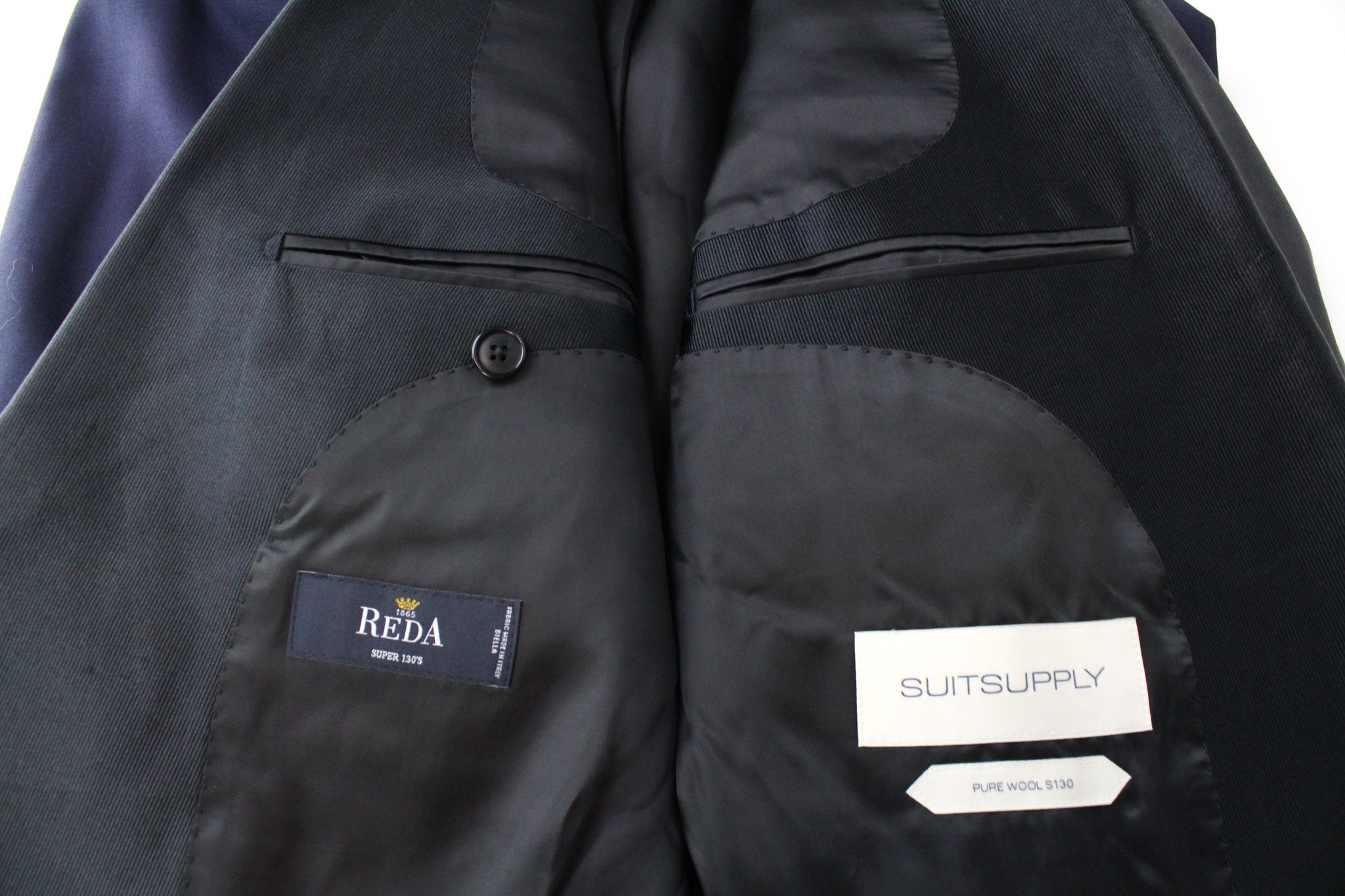 Suitsupply LAZIO UK42R Blue Wool S130 3 Piece Suit 67636 Size 42R - 9 Thumbnail