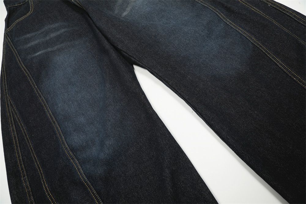 Jean Street spray-painted men's wide-leg loose scimitar jeans Size US 32 / EU 48 - 4 Thumbnail
