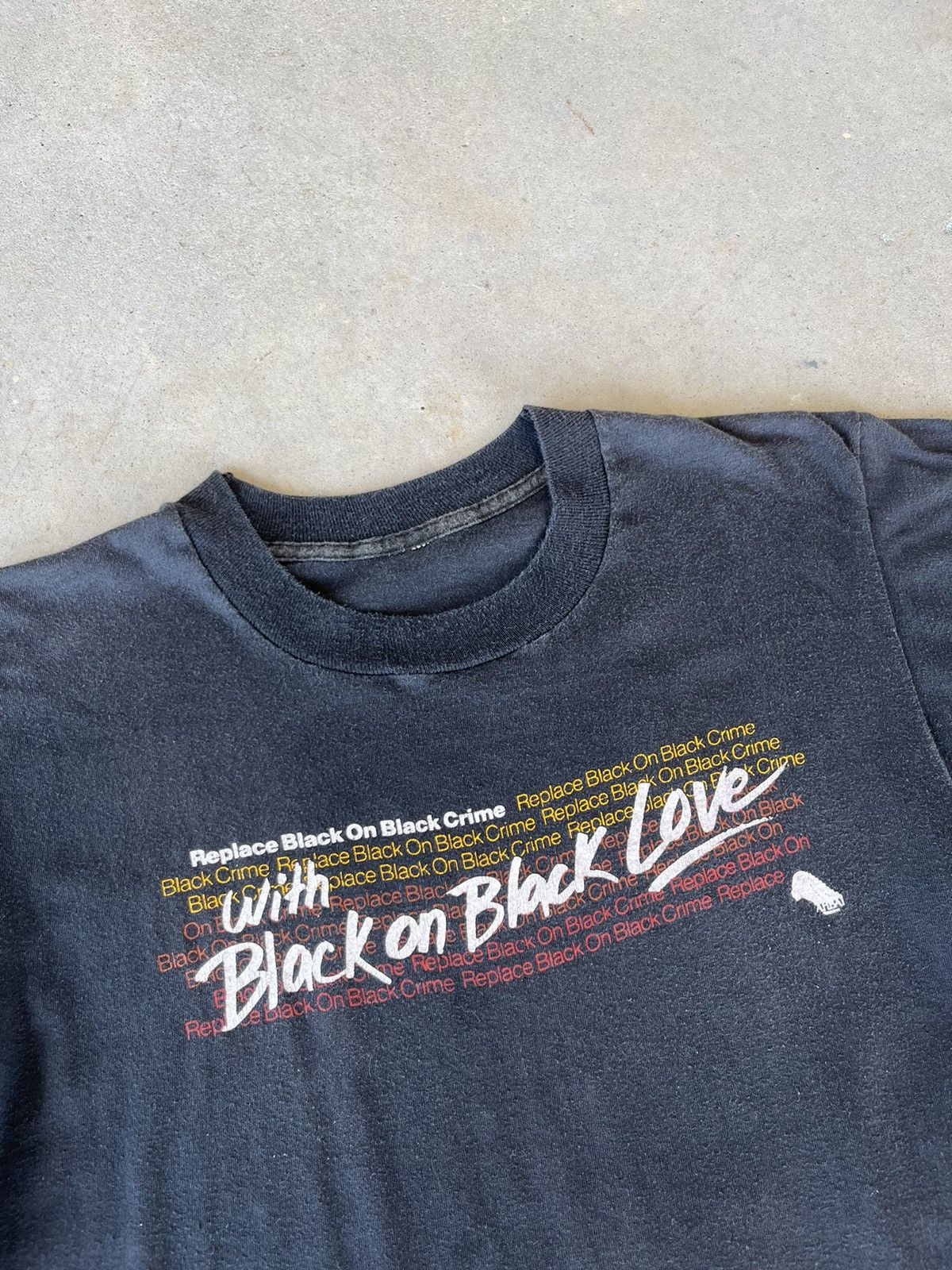 Vintage Vintage 80’s Black Love T-Shirt Size US M / EU 48-50 / 2 - 3 Thumbnail