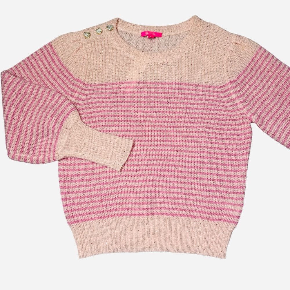 Lilly Pulitzer NWT New $148 Lilly Pulitzer Finney Peony Pink Sparkle Stri Size XL / US 12-14 / IT 48-50 - 6 Thumbnail