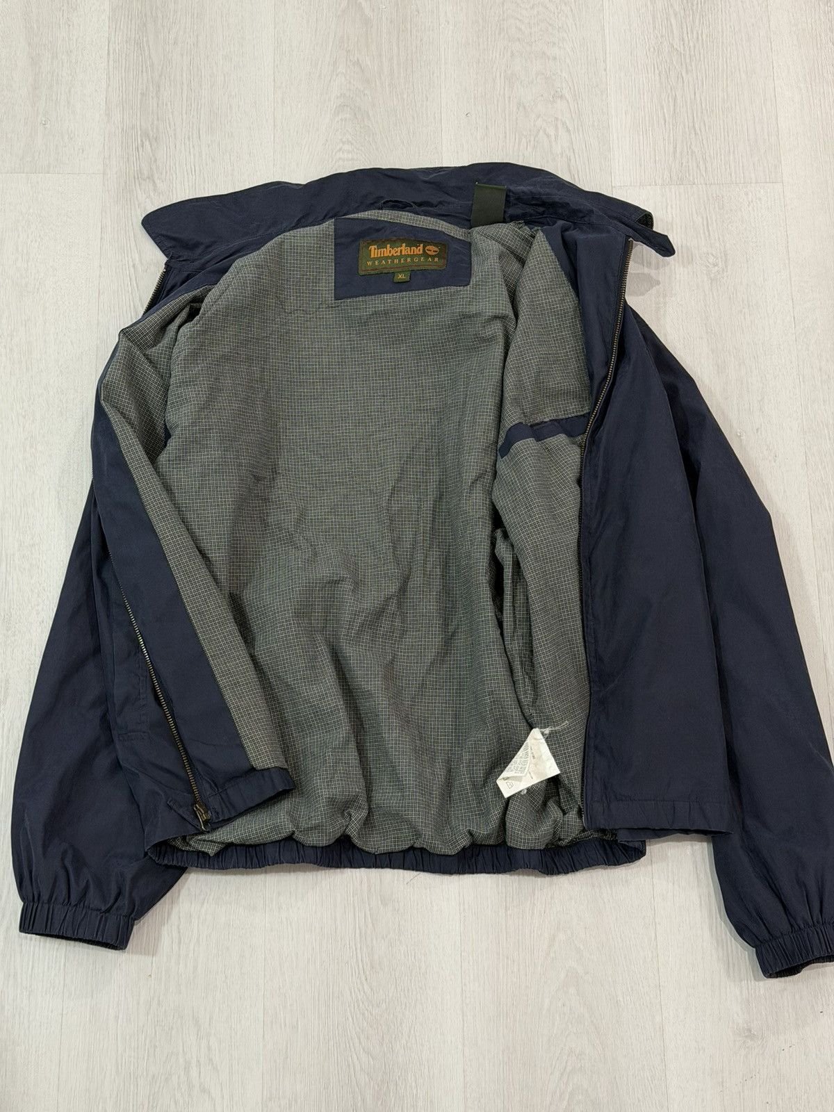 Timberland Vintage 90s Timberland Weathergear DarkBlue Bomber Jacket XL Size US XL / EU 56 / 4 - 4 Thumbnail