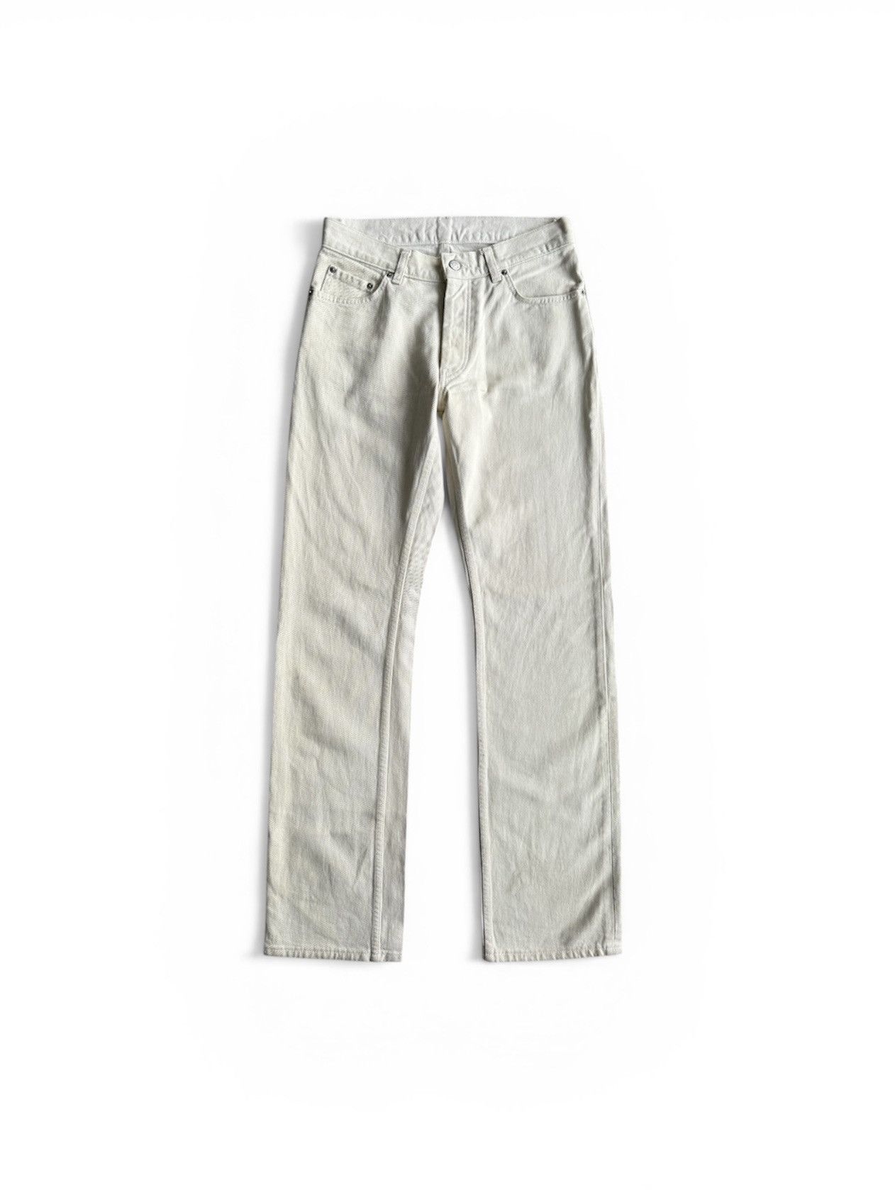 Helmut Lang 1998 Helmut Lang White Denim on Kanye Style Size US 29 - 1 Thumbnail