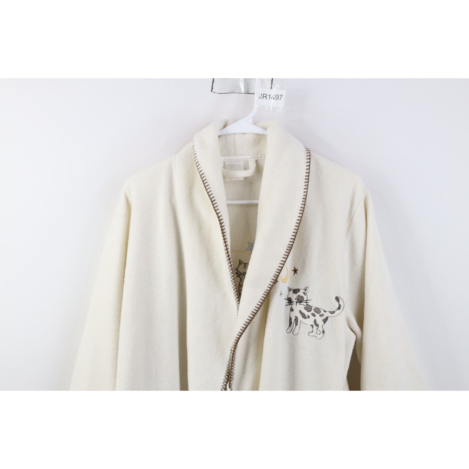 Vintage Vintage 90s Y2K Distressed Cat Kitten Fleece Bath Robe Size ONE SIZE - 2 Thumbnail