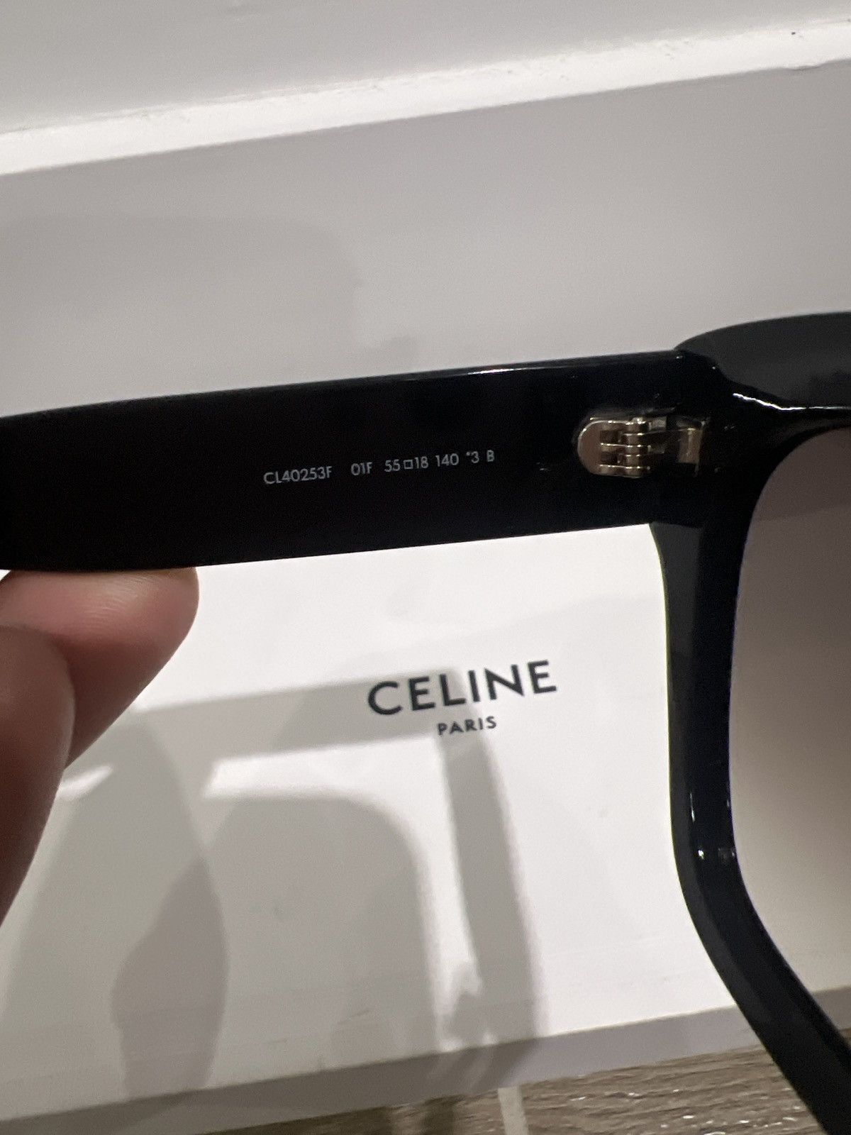 Celine Celine Triomphe Cat Eye Sunglasses – Black/Gold Size ONE SIZE - 4 Thumbnail