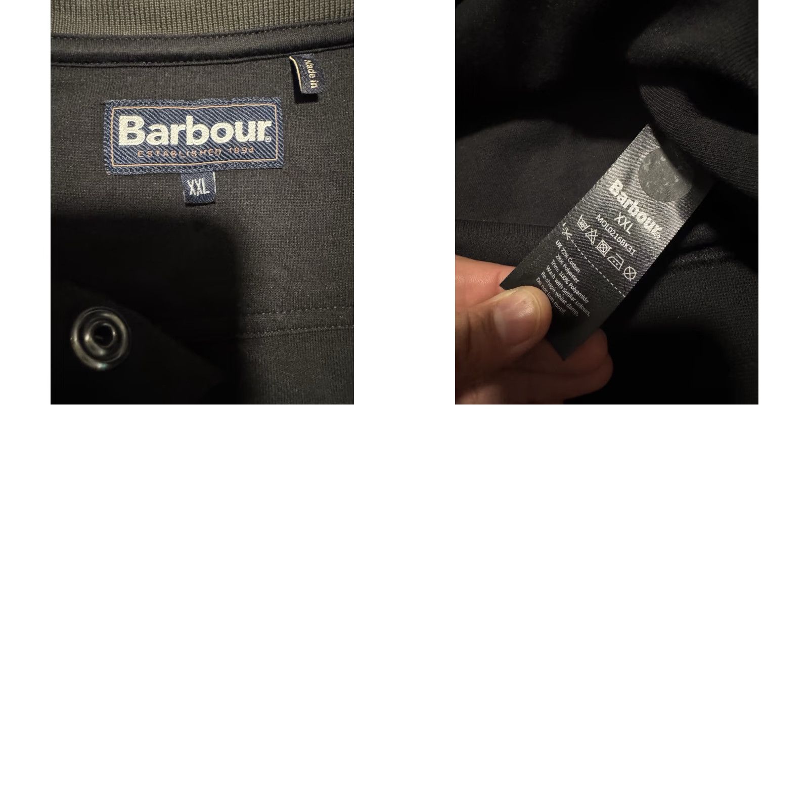 Barbour BARBOUR Men's Black 1/4 Snap Pullover Sweatshirt Size XXL Size US XXL / EU 58 / 5 - 10 Thumbnail