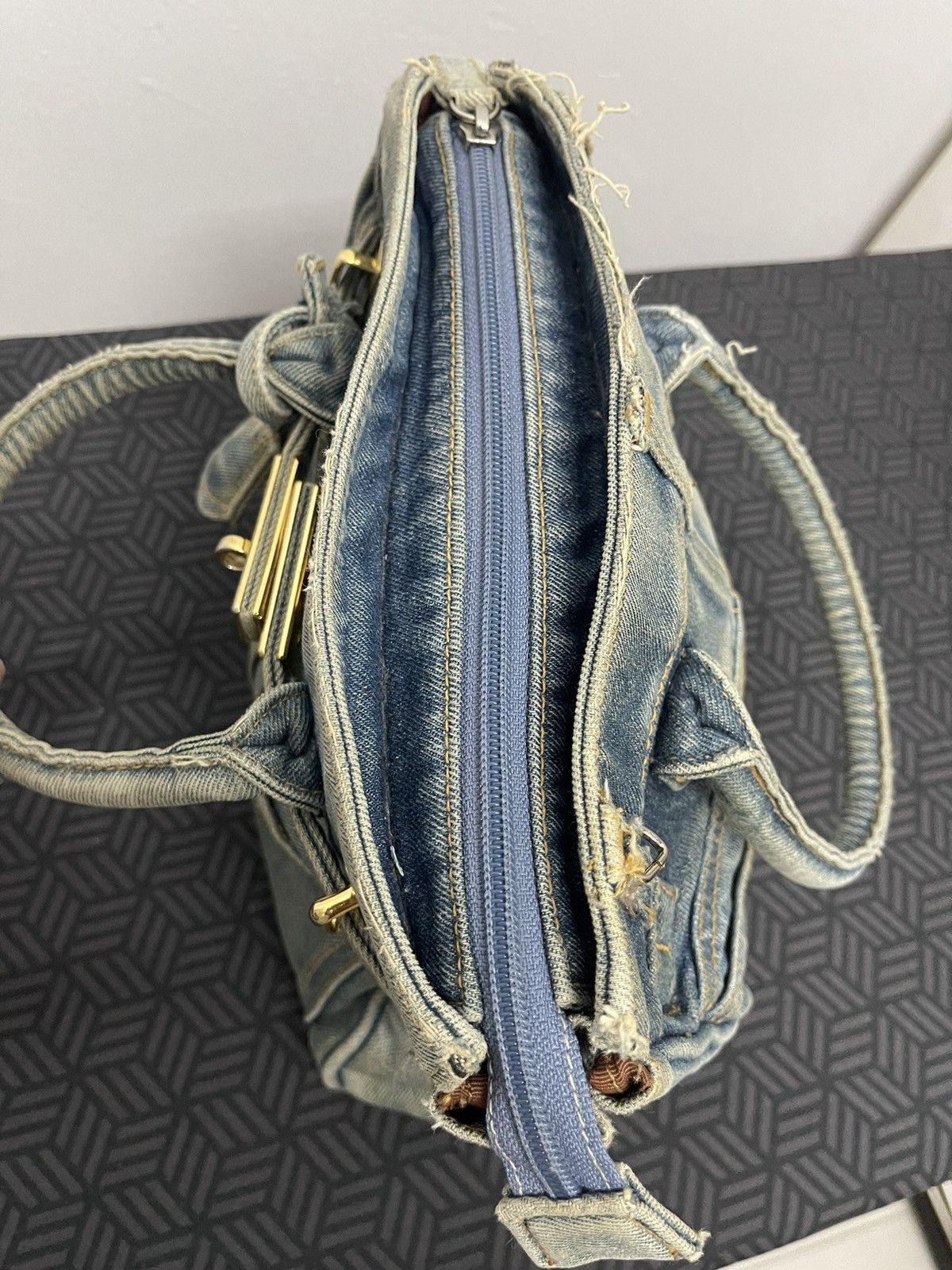 If Six Was Nine 🔥RARE⭐️Denim Blue BIRKIN Jeans Bag Size ONE SIZE - 7 Thumbnail