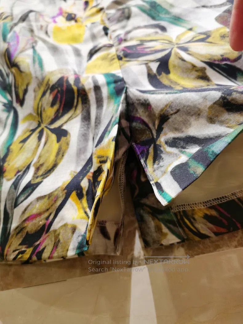 Dries Van Noten Dries Van Noten Silk Printed Midi Skirt Size 39" - 4 Thumbnail