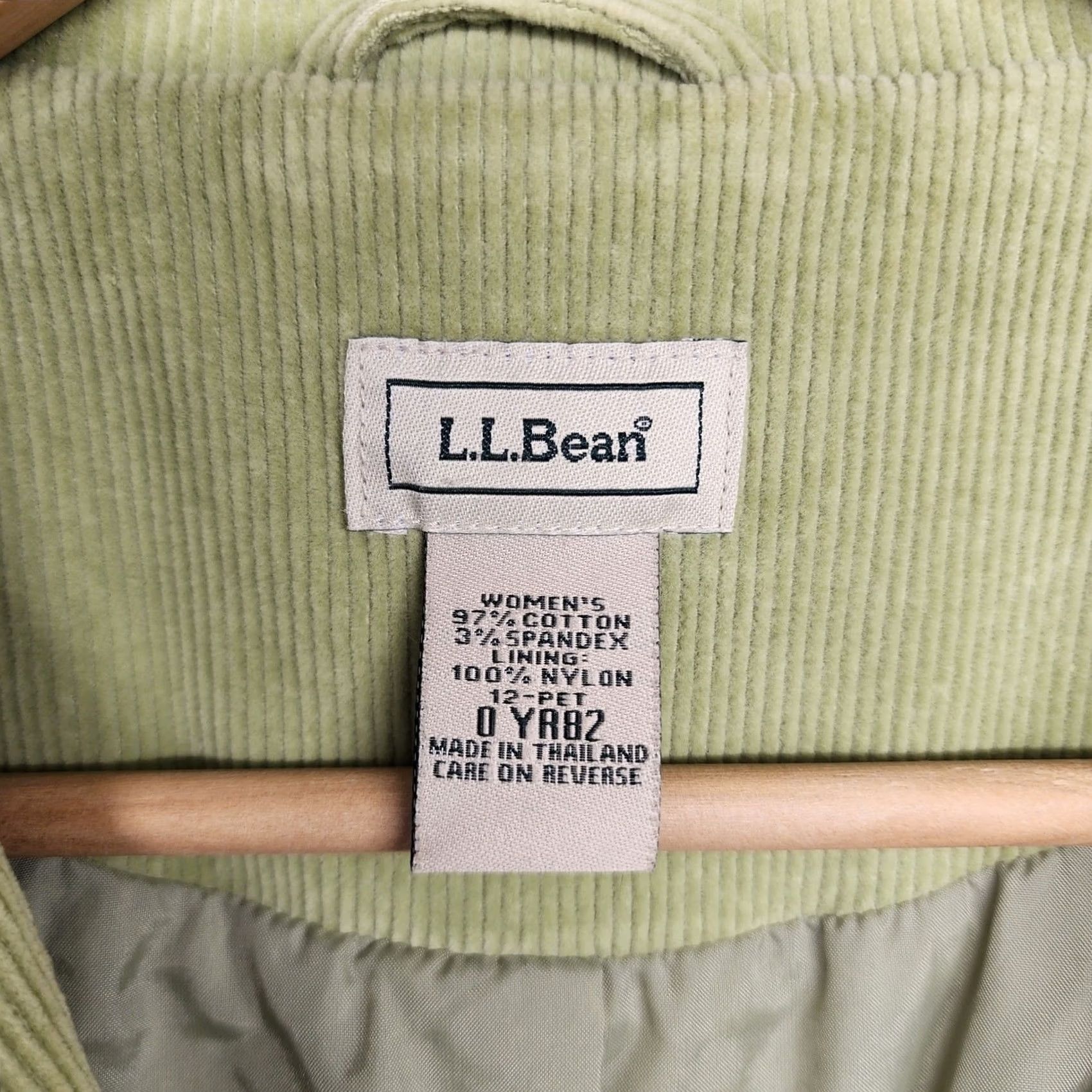 Vintage VINTAGE LL Bean Corduroy Jacket Blazer Womens 12 Petite Green Lined Academia Jacket Womens12 Petite Green Vintage Size XL / US 12-14 / IT 48-50 - 4 Thumbnail