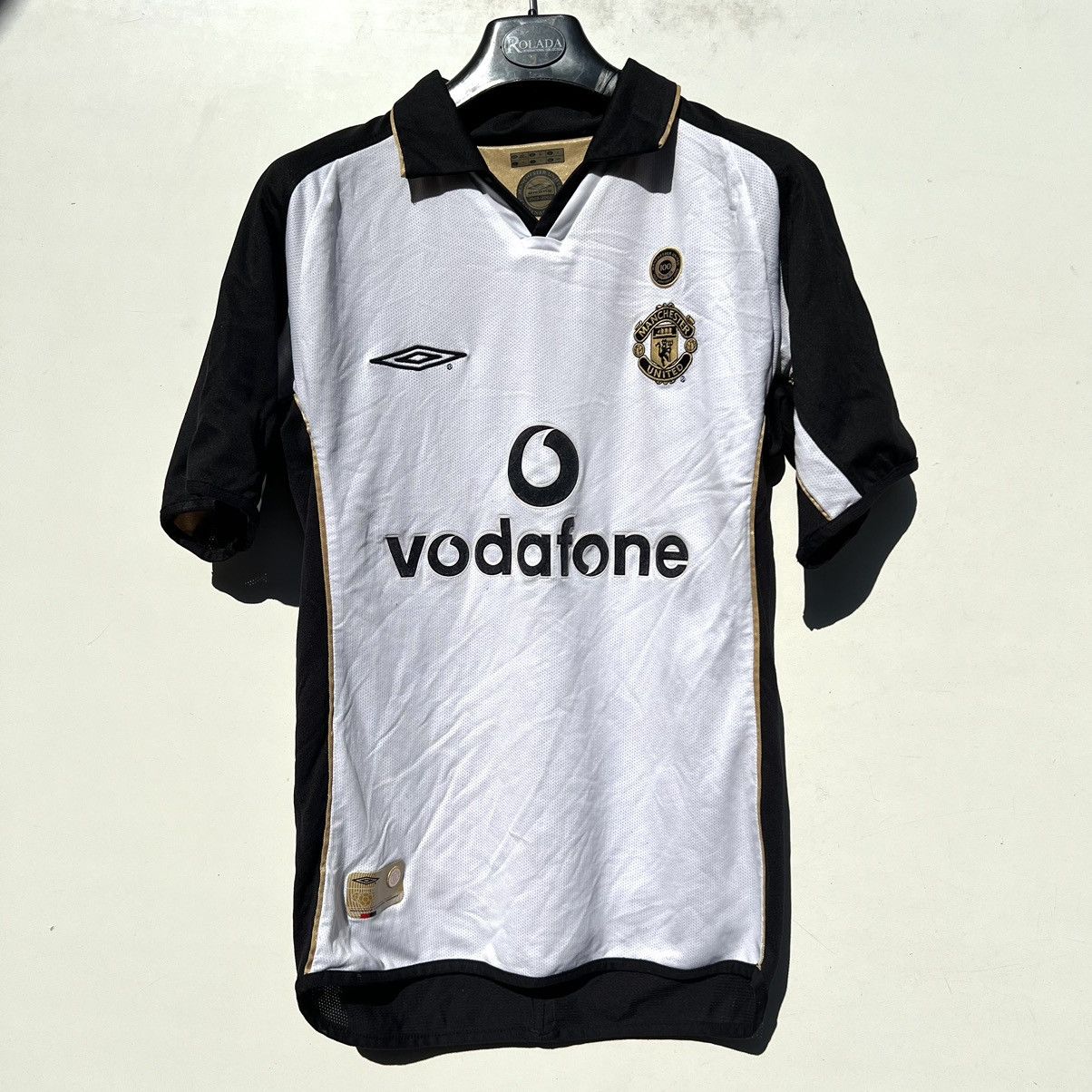 Umbro × Vintage MANCHESTER UNITED 2001-2002 DOUBLE SIDED FOOTBALL Shirt Size US S / EU 44-46 / 1 - 1 Thumbnail