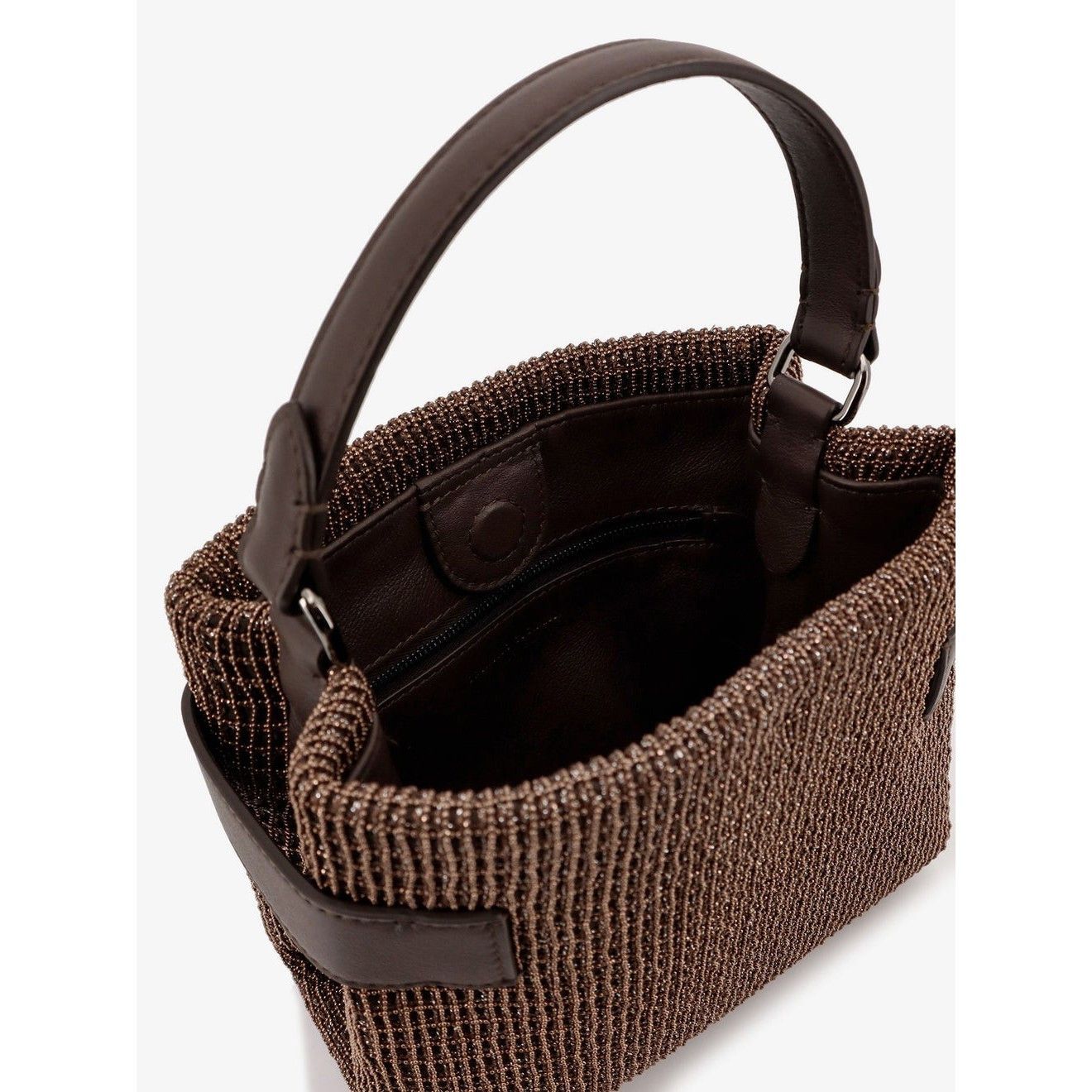 Brunello Cucinelli BRUNELLO CUCINELLI Essence Small $5900 Brown Top Handle Bag Size ONE SIZE - 4 Thumbnail