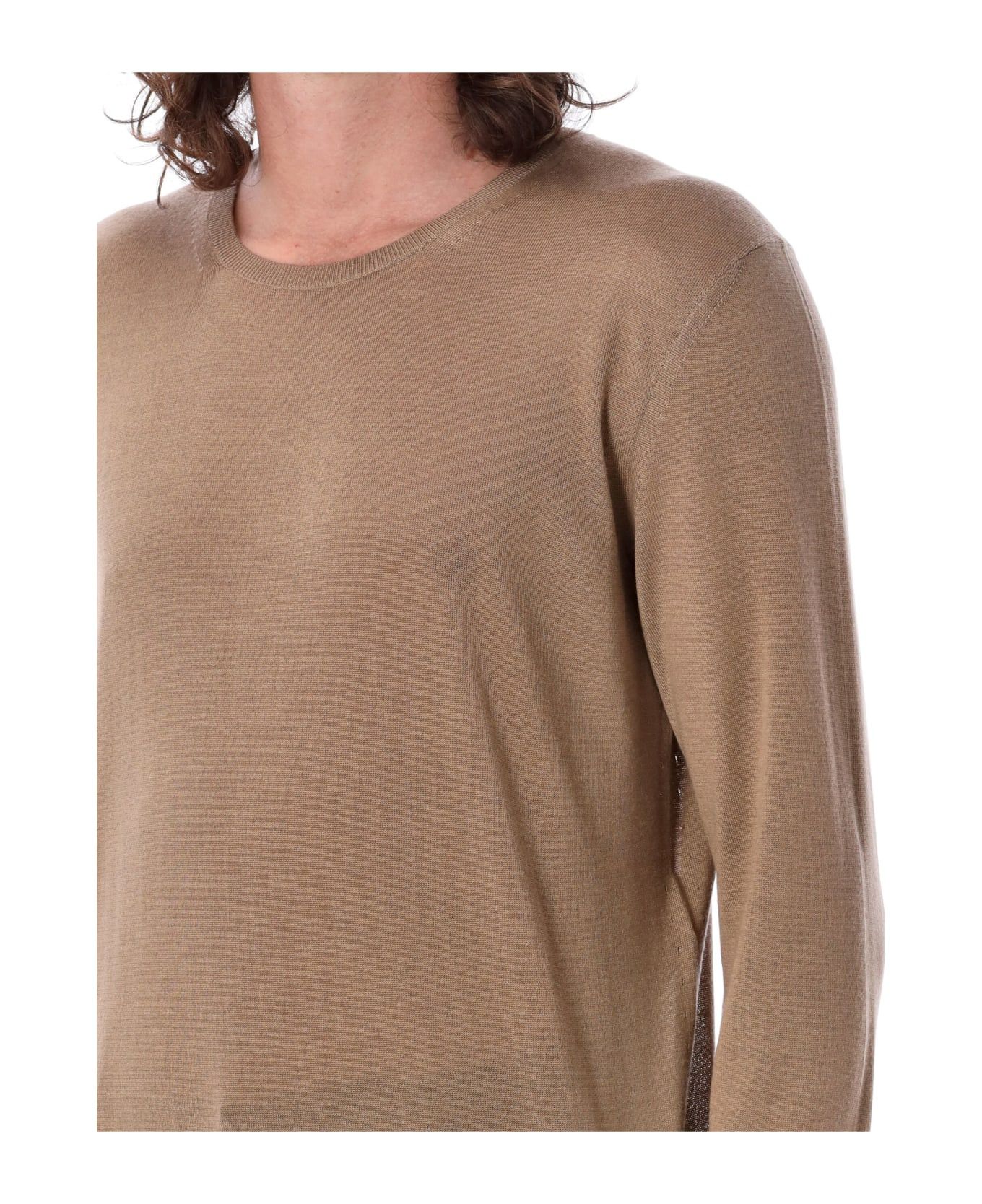 Saint Laurent Paris oc11z0126 761462 Sweater in Cashmere, Wool and Silk in Beige Size US L / EU 52-54 / 3 - 3 Thumbnail