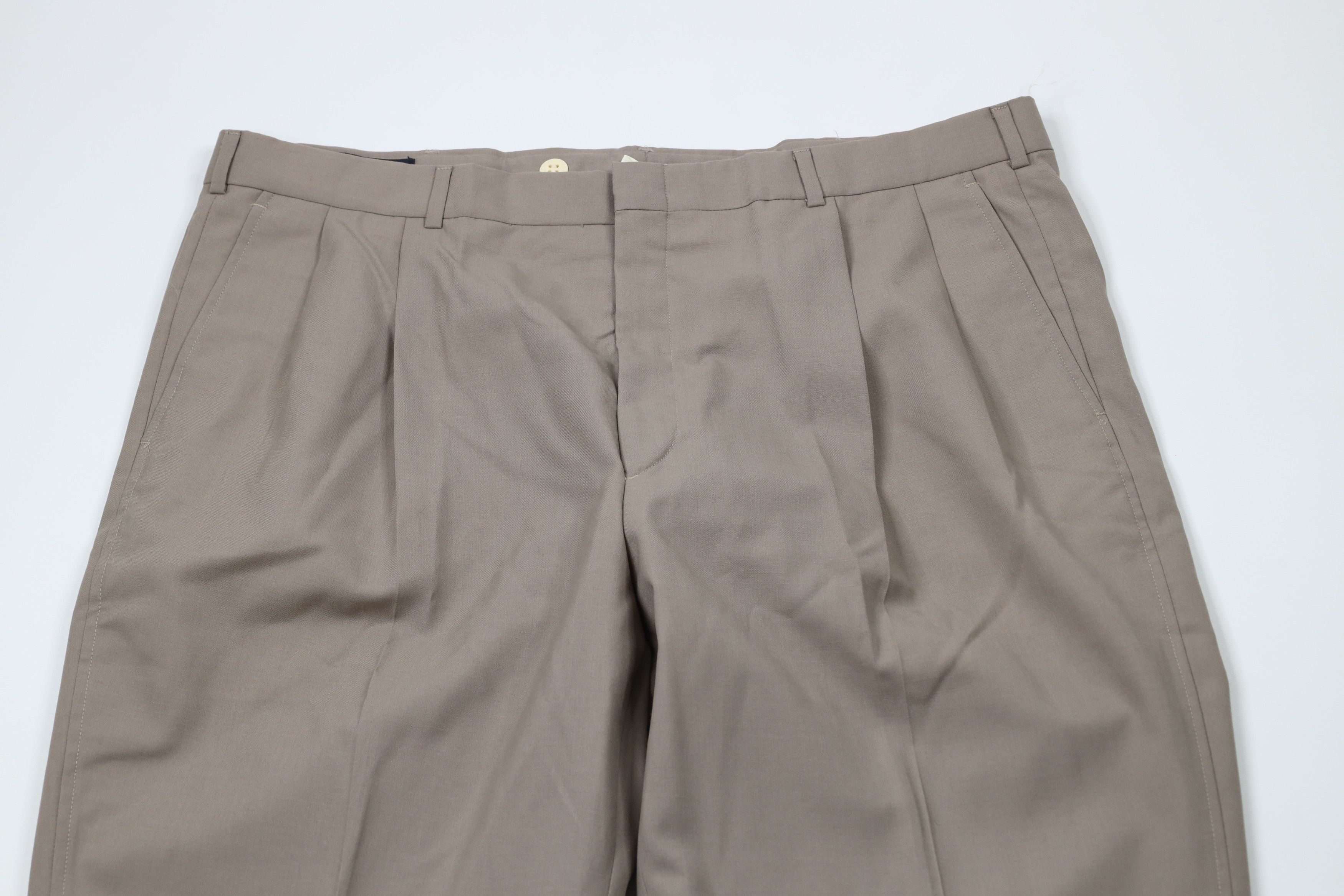 Lands' End × Vintage Vintage 90s Lands End Cuffed Wide Leg Chino Pants USA Size US 42 / EU 58 - 2 Thumbnail