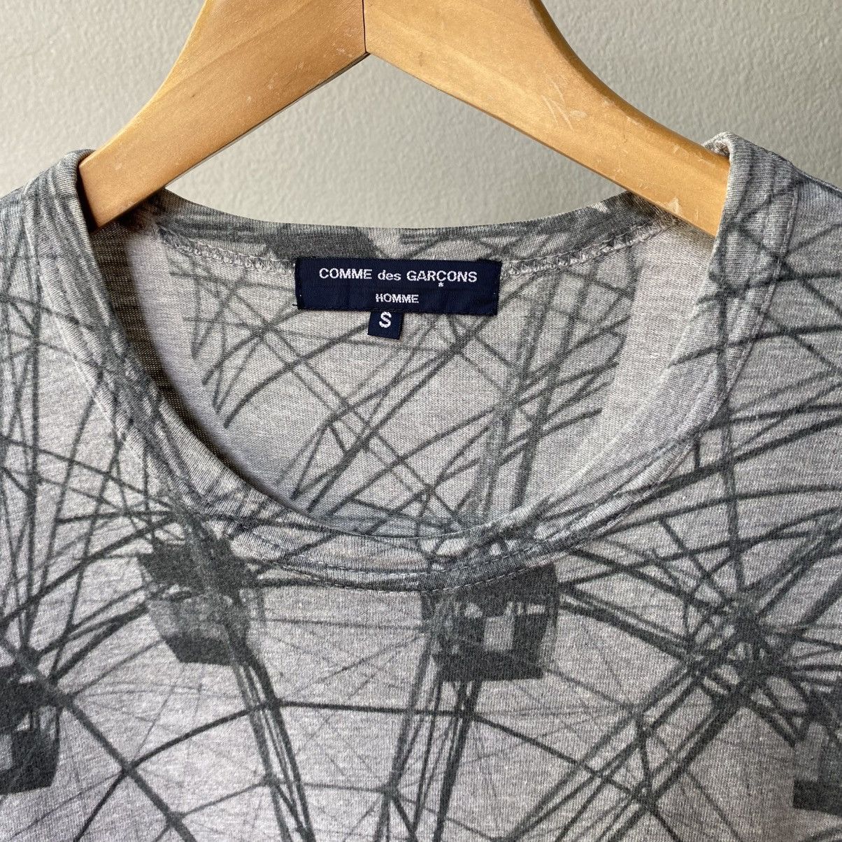 Comme des Garcons Homme COMME des GARCONS HOMME Ferris Wheel Grey Graphic Print Tee Size US S / EU 44-46 / 1 - 11 Thumbnail