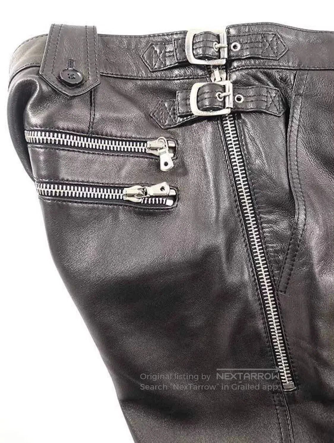 Dolce & Gabbana dolce gabbana black leather cargo pants. Size US 38 / EU 54 - 5 Thumbnail