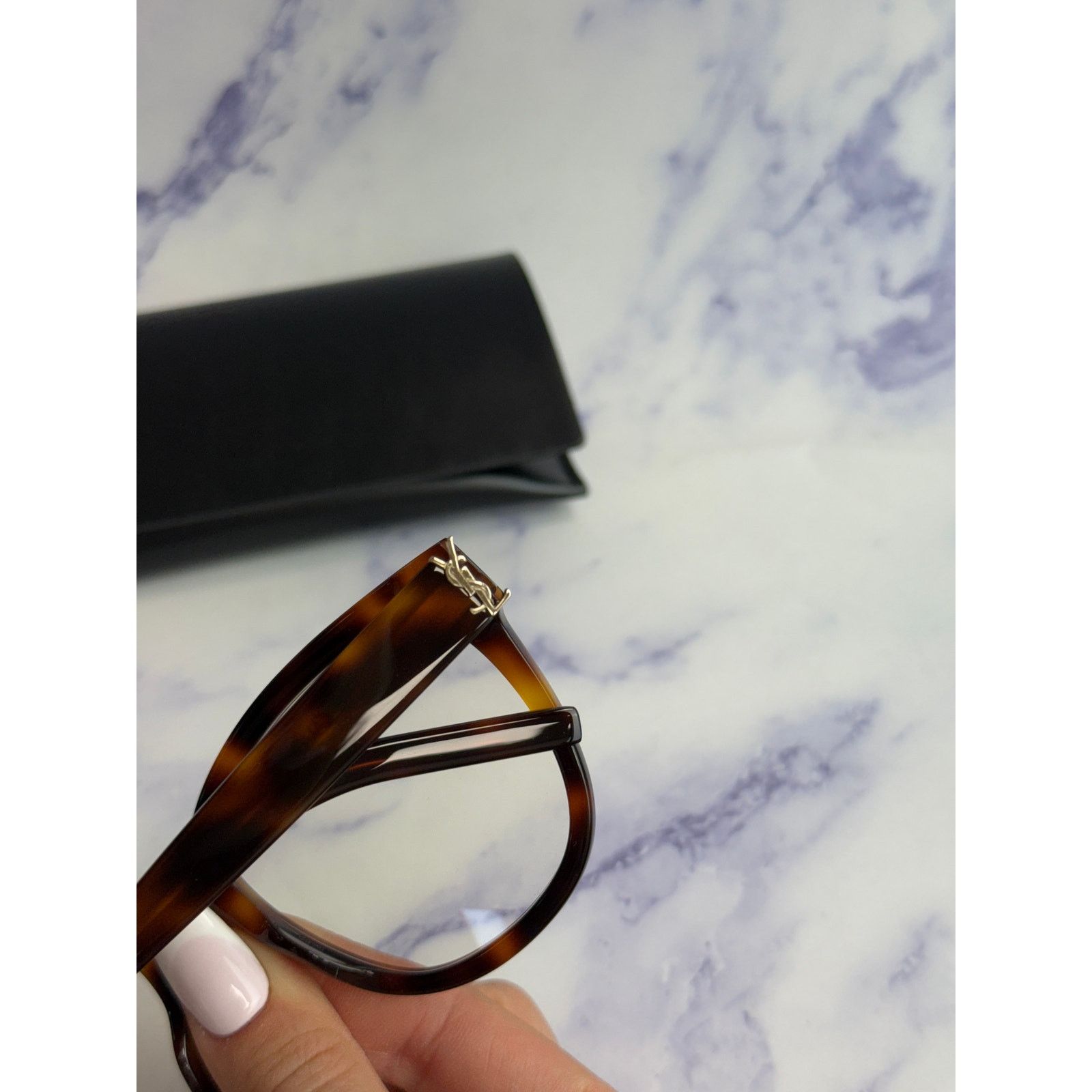 Saint Laurent Paris NEW Saint Laurent SLM97 Brown Oversized Eyeglasses Frames Size ONE SIZE - 4 Thumbnail