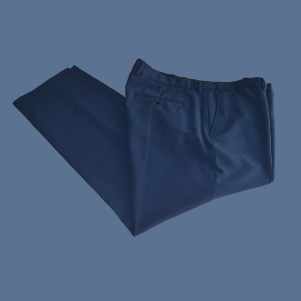 Nautica Nautica Pants Flat Front Solid Blue 40W x 30L Mens Dress Pants Regular Size 40 Navy Blue Nautica 40Wx30L Mens Pants Size US 40 / EU 56 - 1 Thumbnail