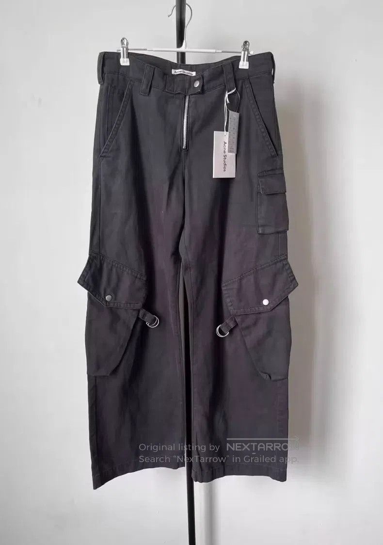 Acne Studios Vintage Distressed Multi-Pocket Loose Fit Str