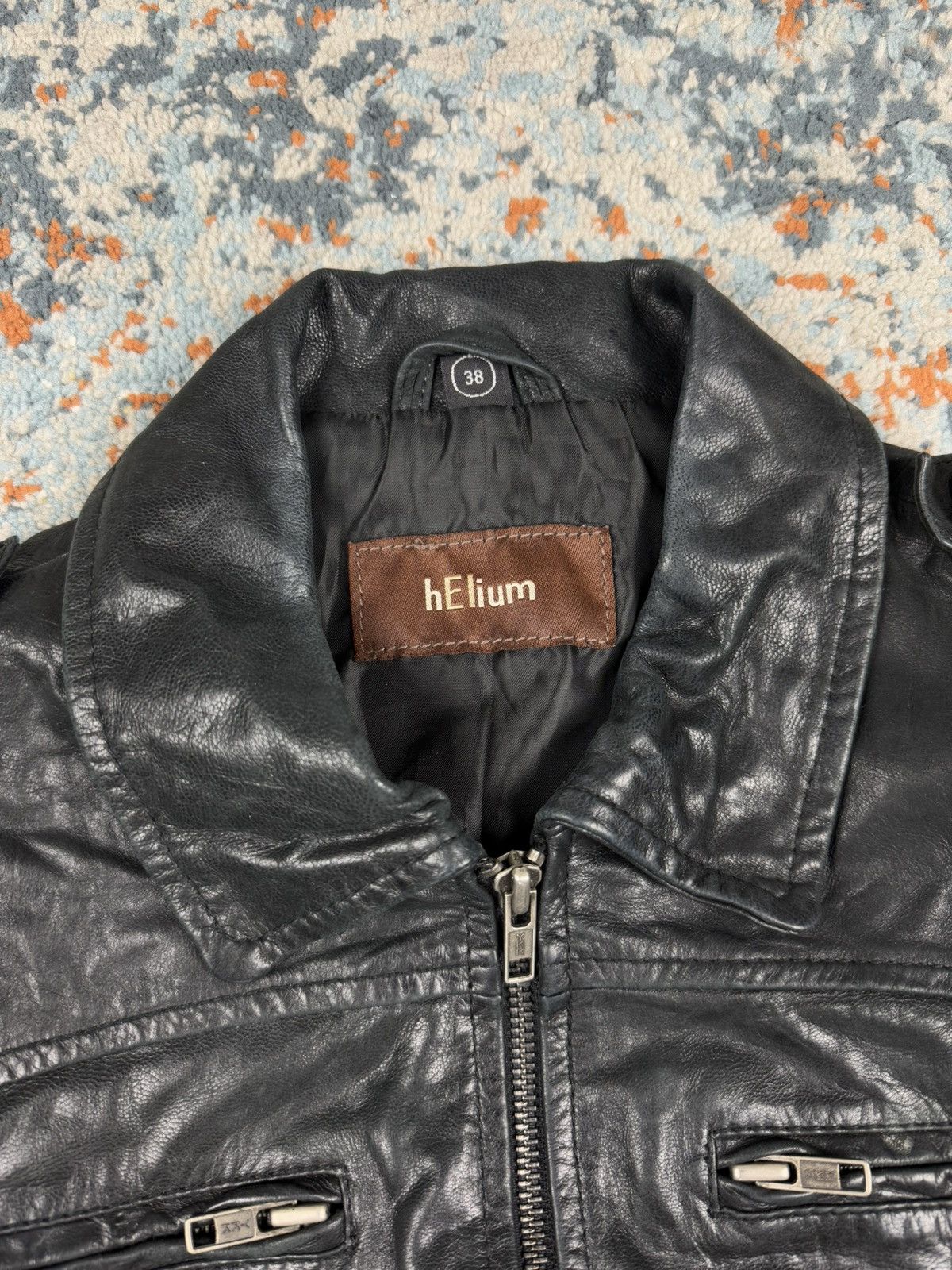 Vintage Vintage 90s hElium real leather bomber biker jacket Size US XS / EU 42 / 0 - 10 Thumbnail
