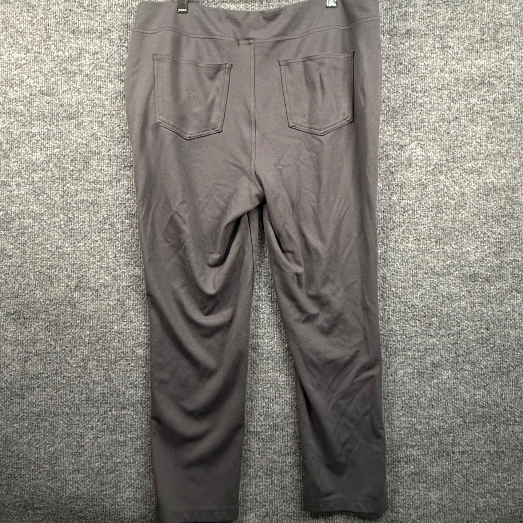 Vintage Belle by Kim Gravel Pant Gray Pull On Ponte Knit Straight Leg 18W Plus Size Workwear Career Casual Womens Size 40" / US 18 - 2 Thumbnail