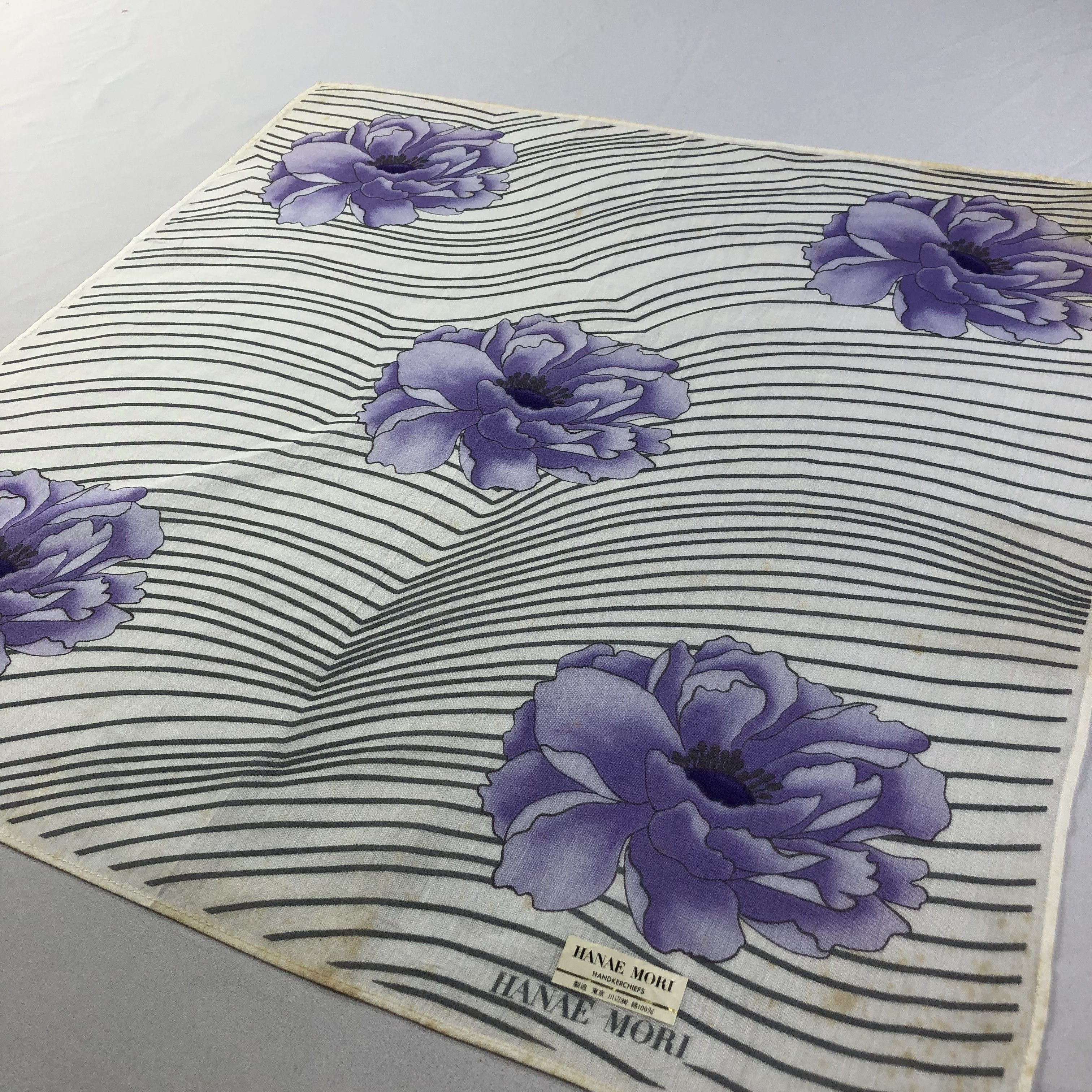 Hanae Mori × Vintage Hanae Mori Handkerchief Neckerchief Bandana H1807 Size ONE SIZE - 3 Thumbnail
