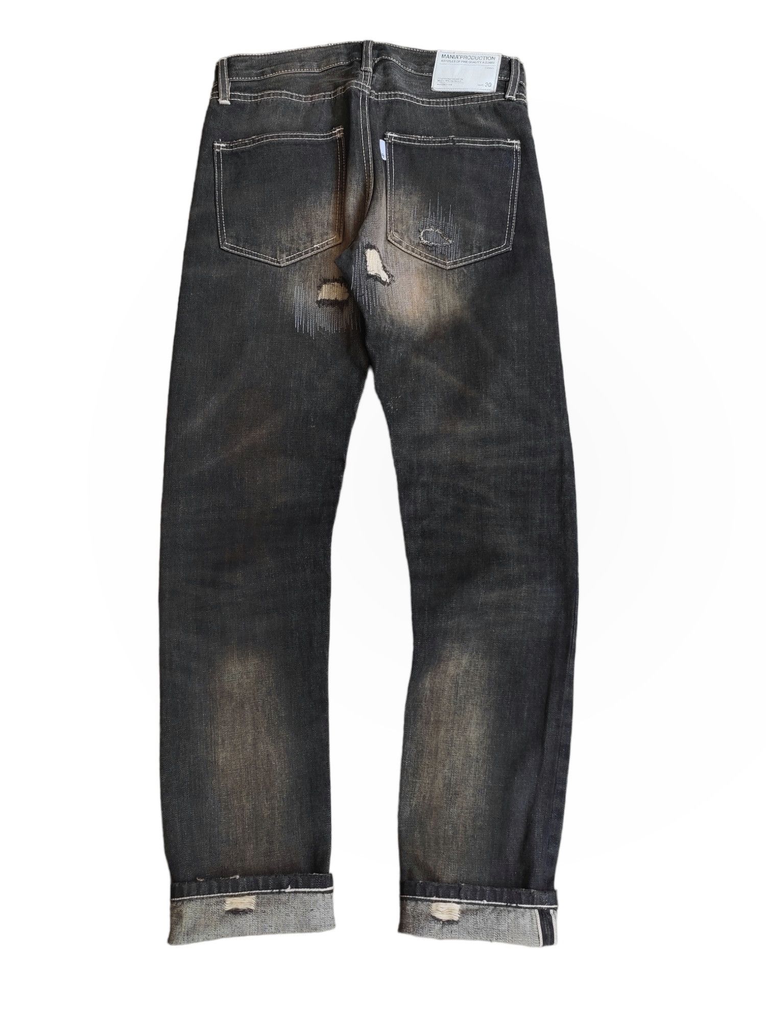 If Six Was Nine 👑Mania's distressed boro Selvedge pants👑 Size US 30 / EU 46 - 2 Thumbnail