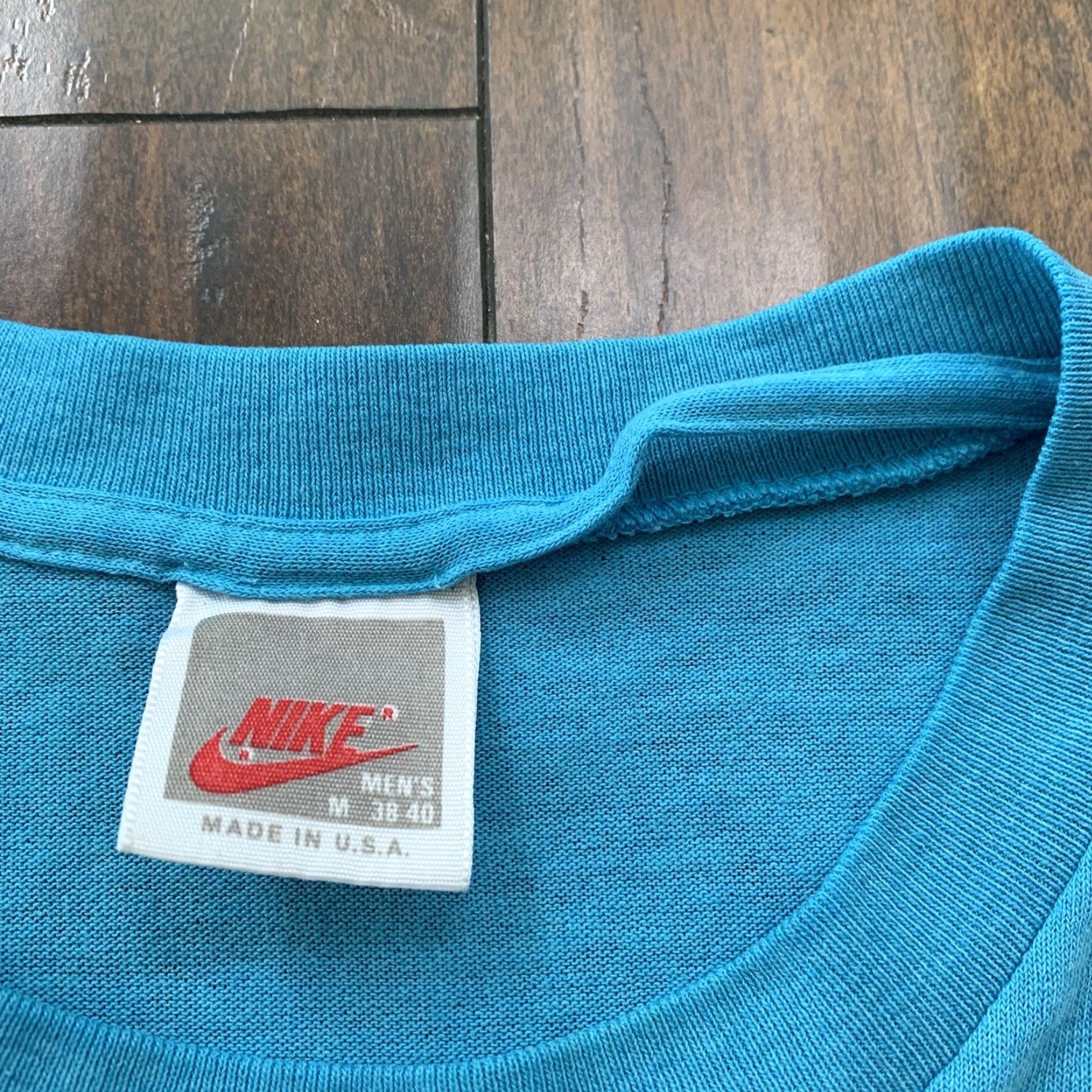 Nike Nike T Shirt Mens M Blue Palm Beach 90s Vintage Graphic Tee 80s 90s Nike Air Sportswear/Beach Mens Size US M / EU 48-50 / 2 - 4 Thumbnail