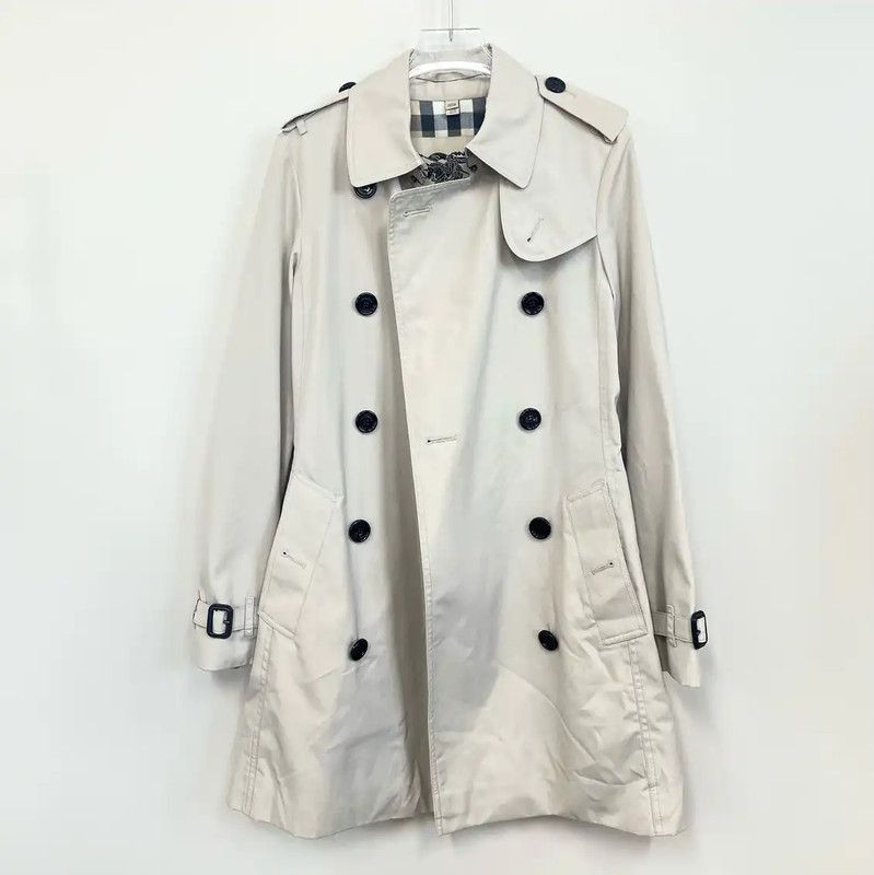 Burberry Burberry Gray Women's Trench Coat Size S Size S / US 4 / IT 40 - 1 Thumbnail