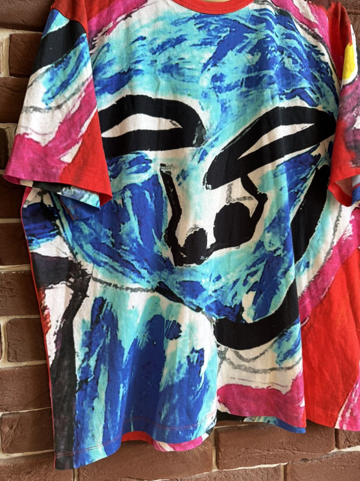 Our Legacy Our Legacy Voodoo Face All Over Print T Shirt Size 50 Hype Size US L / EU 52-54 / 3 - 3 Thumbnail