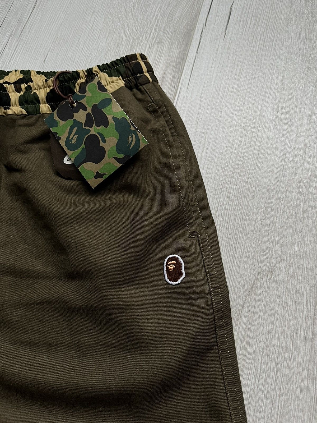 Bape NWT Bape Linen Dark Olive Green Camo Easy Chino Pants Size US 30 / EU 46 - 4 Thumbnail