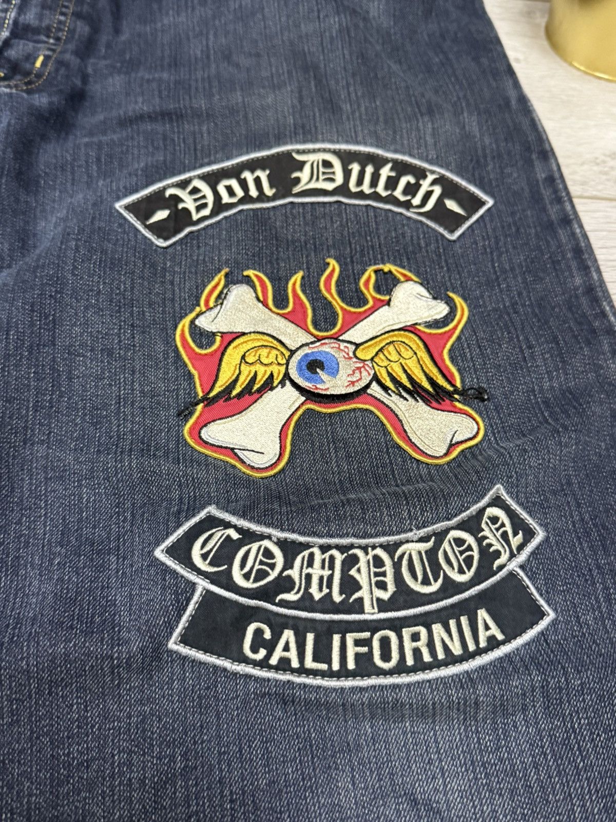 Von Dutch Von Dutch vintage eye wings jeans big logo made in USA Size US 40 / EU 56 - 2 Thumbnail