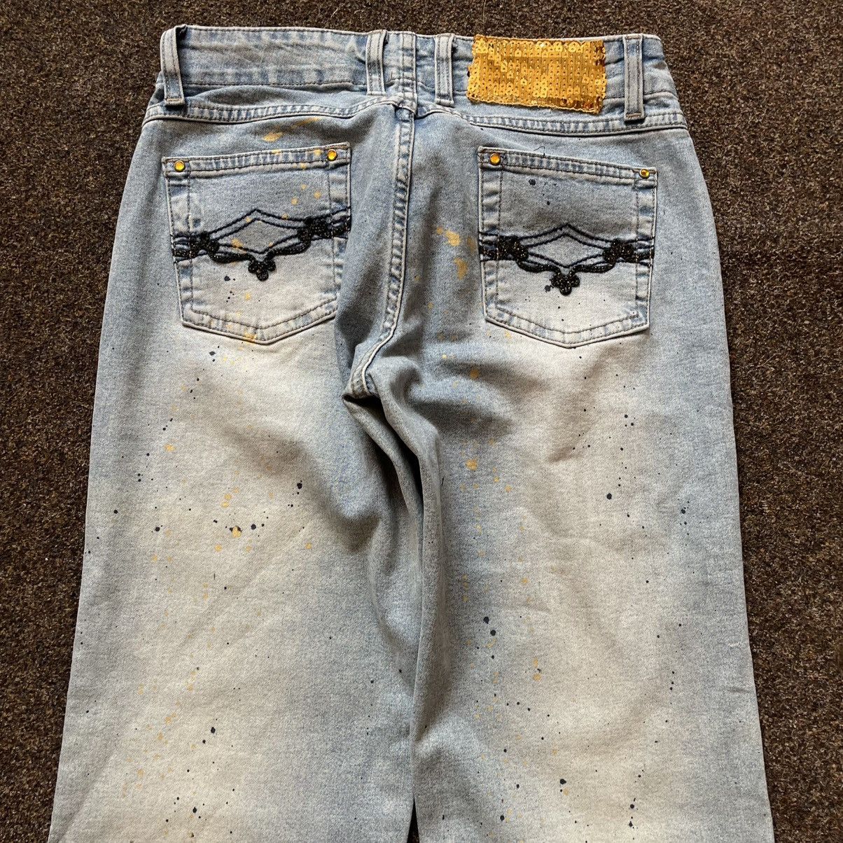 Vintage Vintage Y2K Sun Faded Distressed Flare Jeans Grunge Slim 28 Size 28" / US 6 / IT 42 - 2 Thumbnail