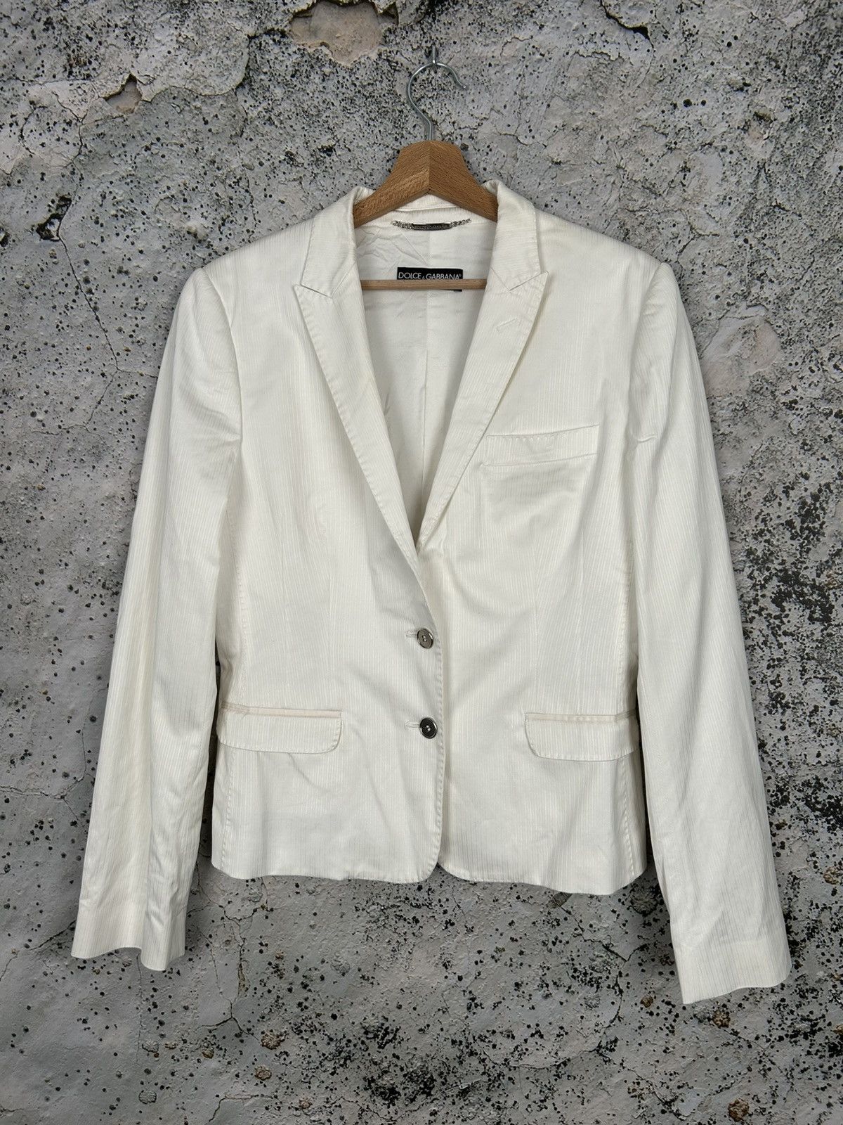 Dolce & Gabbana Vintage Dolce & Gabbana White Blazer Designer 90s Size XXL / US 16-18 / IT 52-54 - 1 Thumbnail