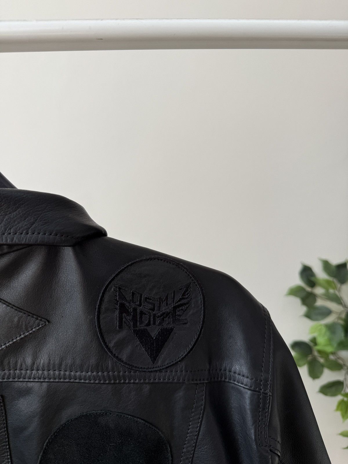 Diesel Vintage Diesel Mens Black Leather Jacket Patch Details Size US L / EU 52-54 / 3 - 12 Thumbnail