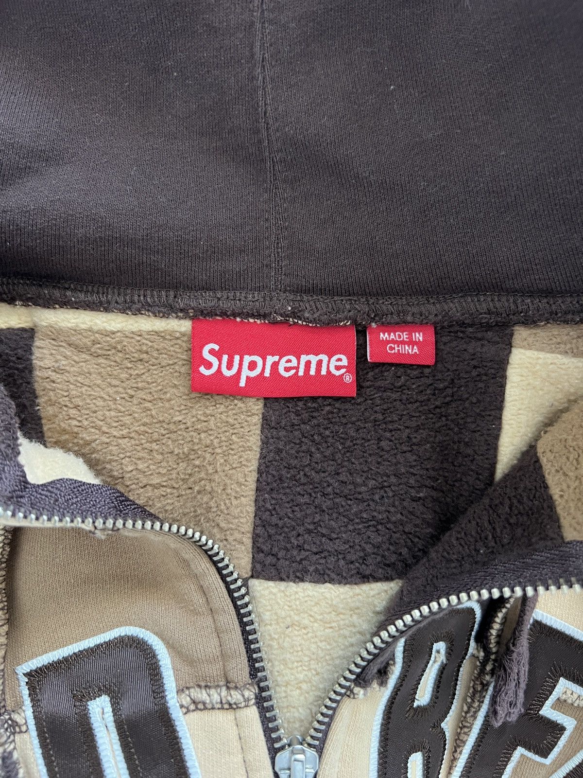 Supreme Supreme Reverse Patchwork Zip Up Hooded Sweatshirt Size US M / EU 48-50 / 2 - 2 Thumbnail