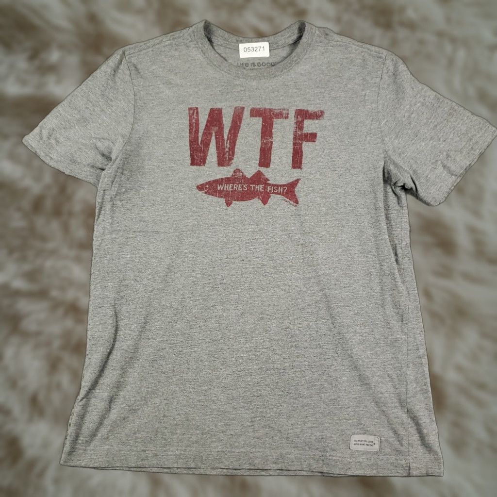 Life is Good Life Is Good Gray Casual T-Shirt Adult Medium Short Sleeve Regular Fit Mens Size US M / EU 48-50 / 2 - 1 Thumbnail