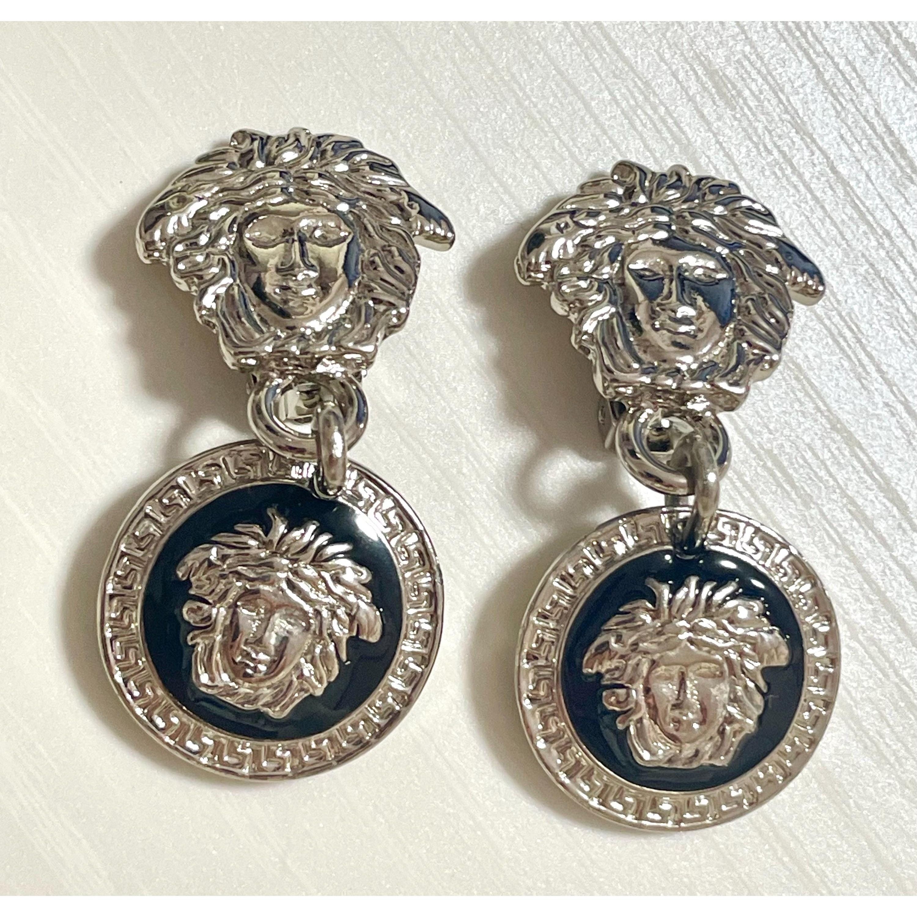 Versace Vintage Gianni Versace medusa face motif dangle earrings Size ONE SIZE - 5 Thumbnail
