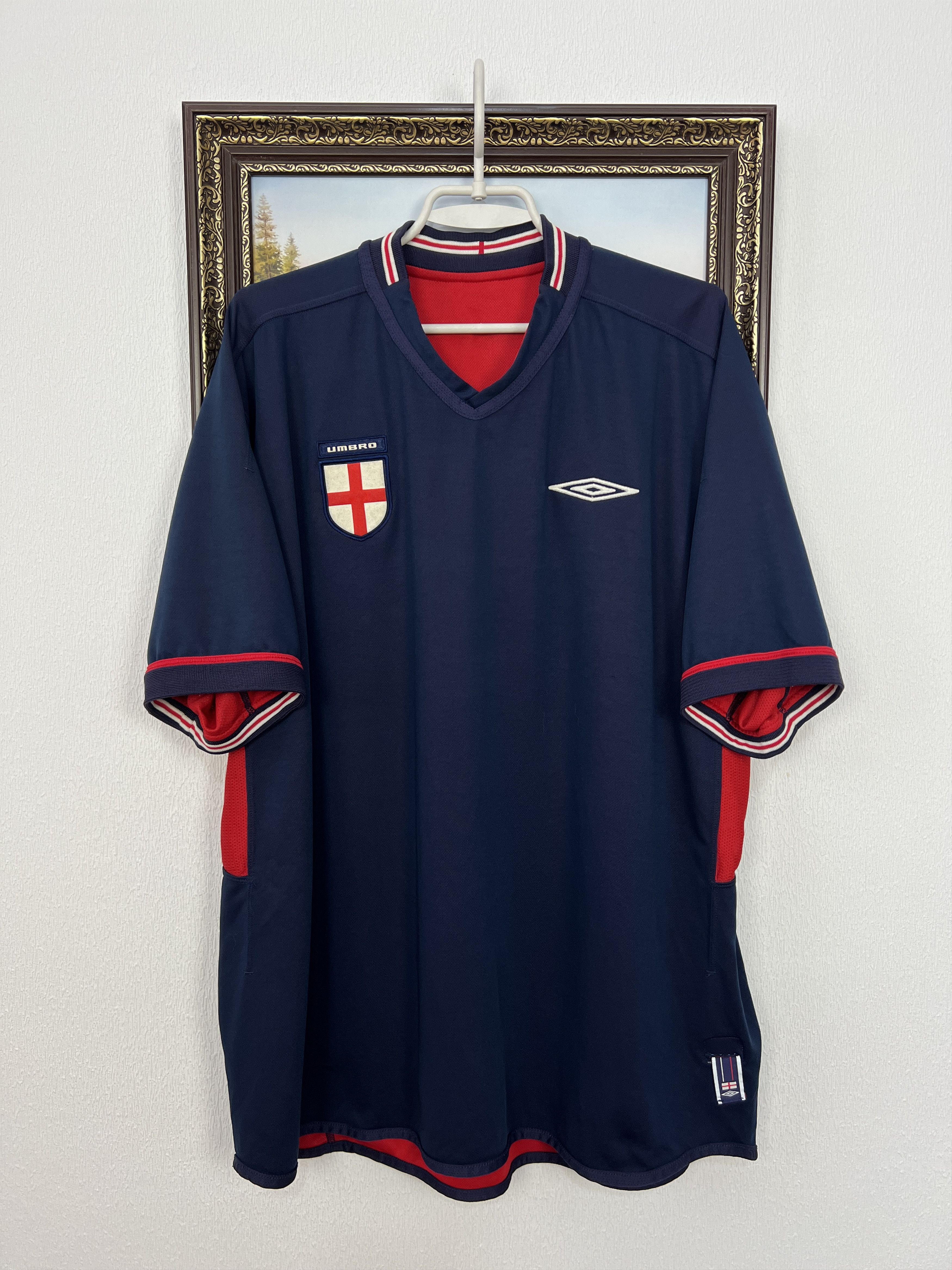 Umbro England Away football shirt Soccer Reversible Jersey Trikot Size US XXL / EU 58 / 5 - 9 Thumbnail