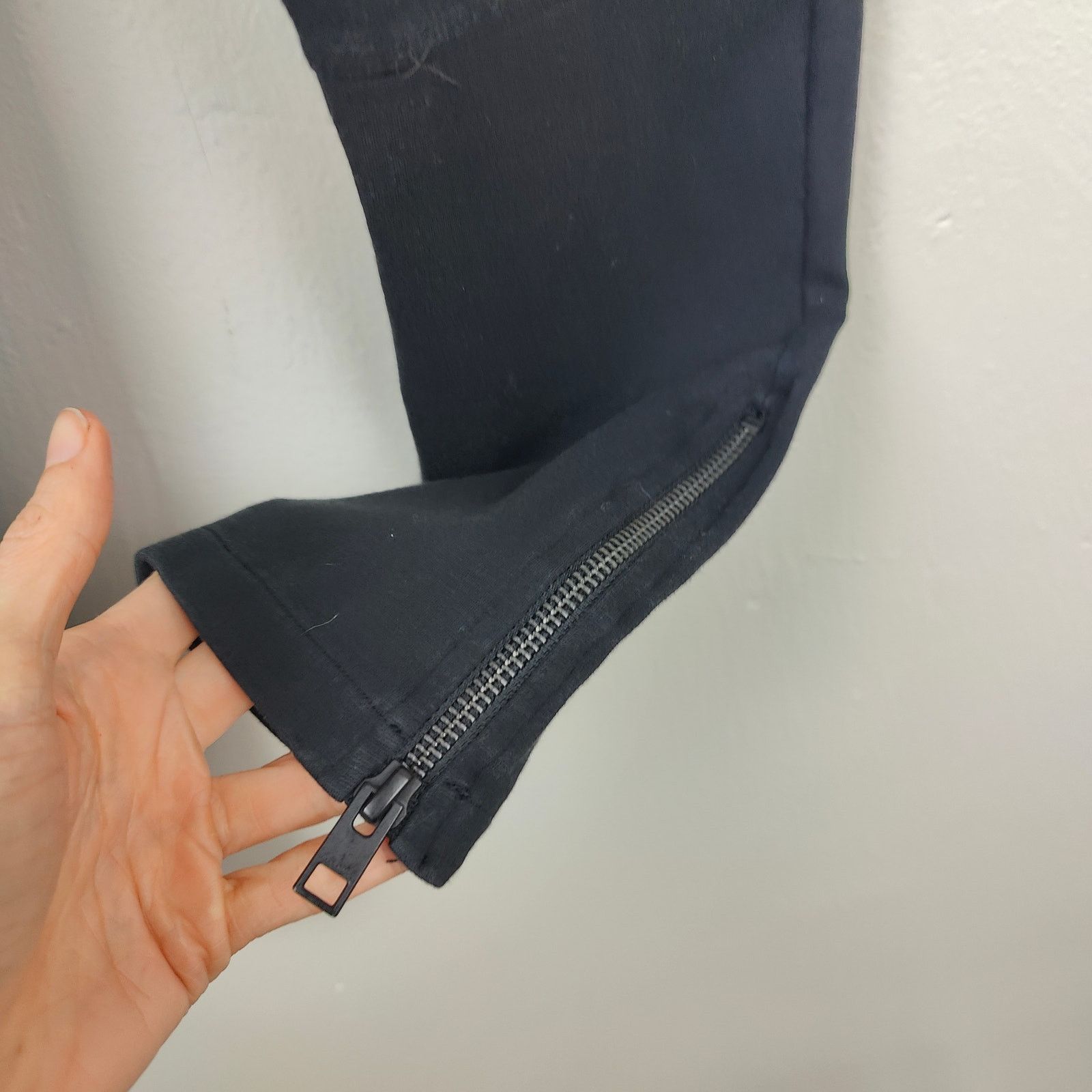 Allsaints AllSaints Rockie Biker Leggings Women 6 Black Zippers Seamed Size 28" / US 6 / IT 42 - 4 Thumbnail