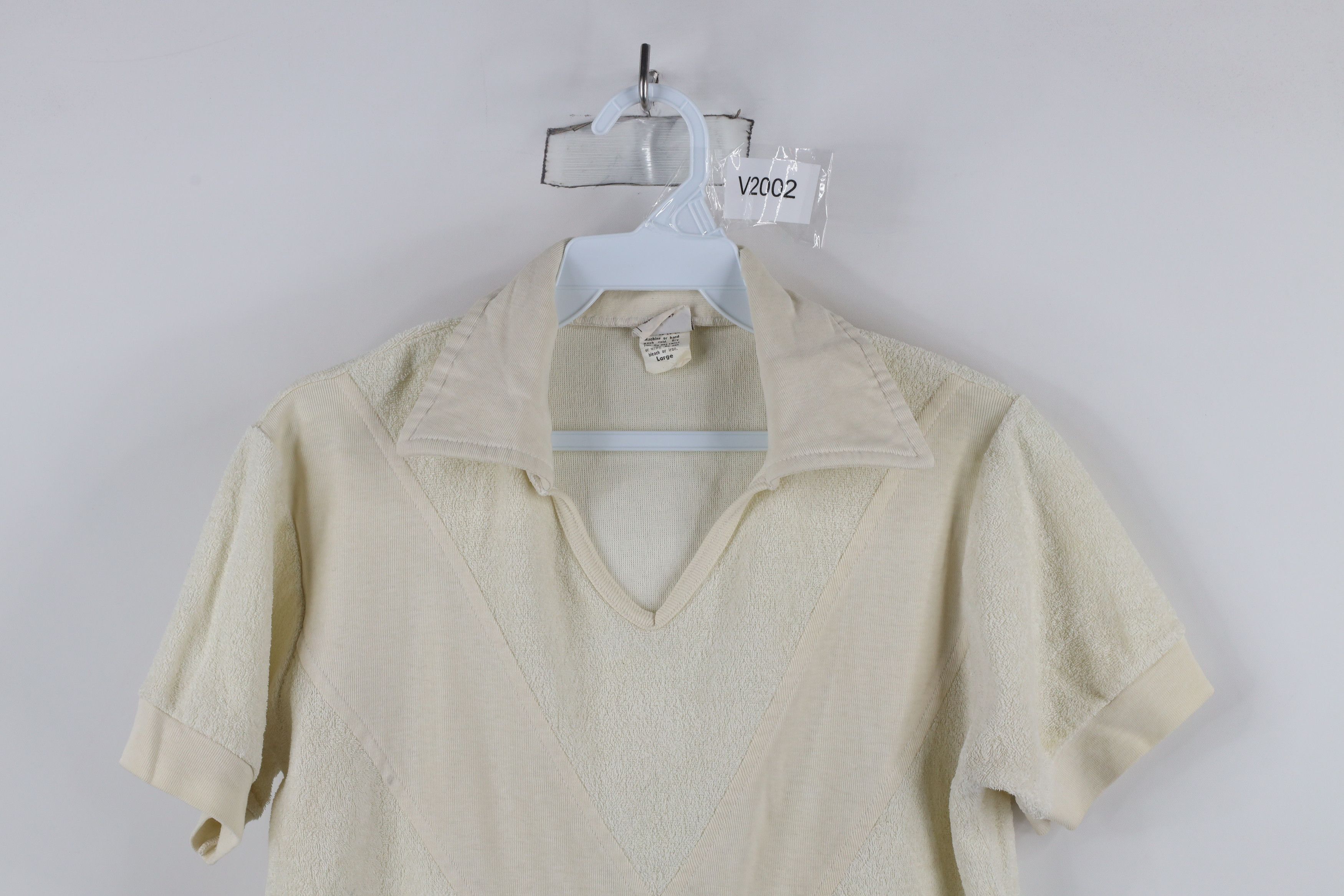 Vintage Vintage 70s Streetwear Terry Cloth Collared Polo Shirt USA Size L / US 10 / IT 46 - 2 Thumbnail