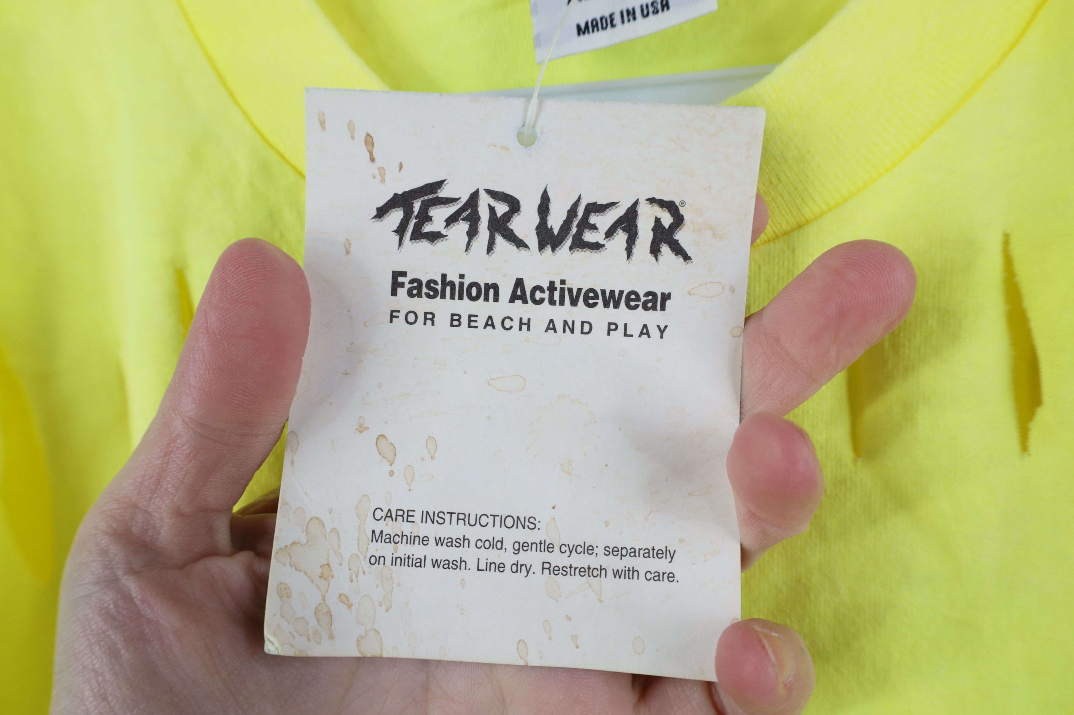 Vintage Deadstock Vintage 90s Streetwear Beach T-Shirt Yellow USA Size XL / US 12-14 / IT 48-50 - 5 Thumbnail