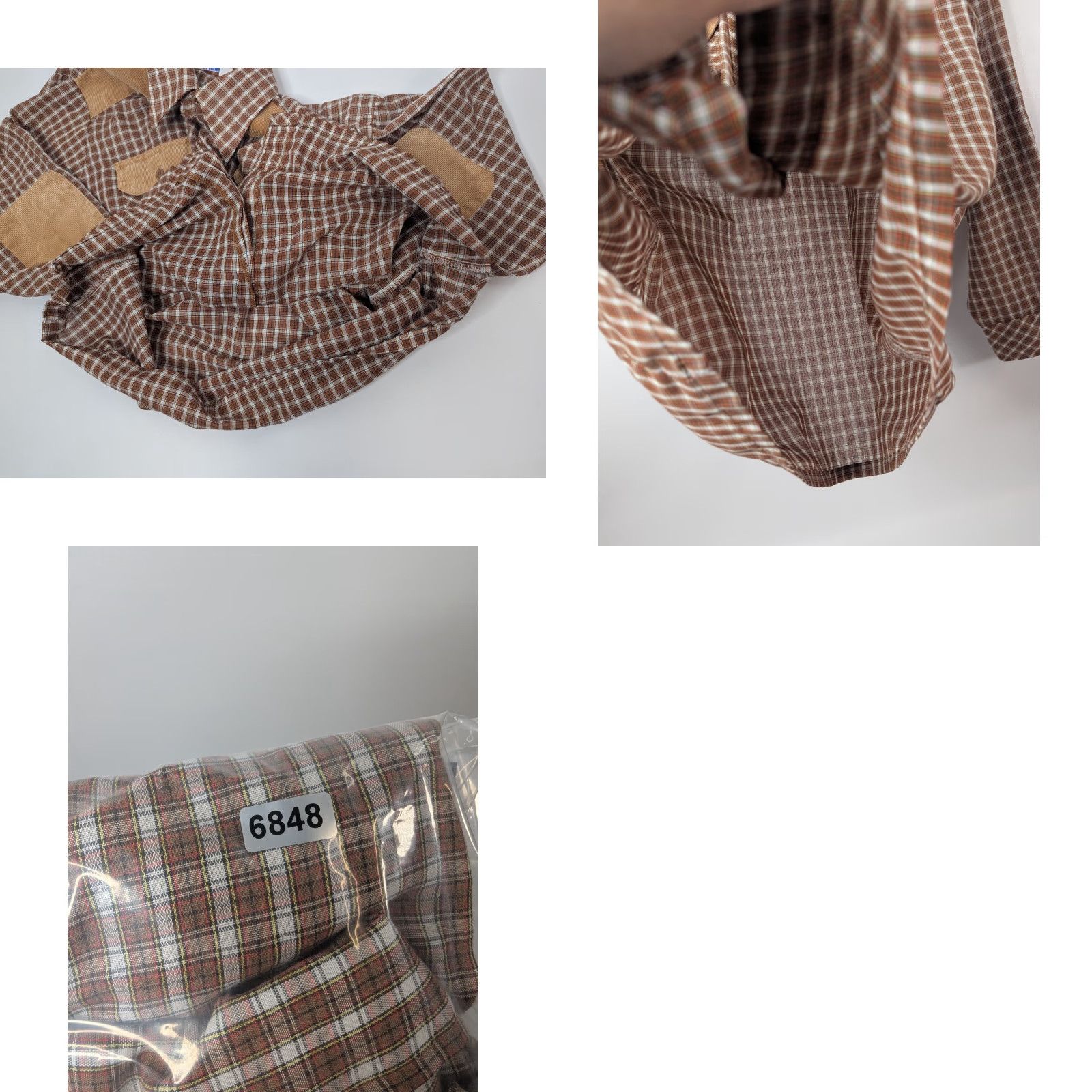 Wrangler VINTAGE Wrangler Shirt Western Plaid Corduroy Lightweight M USA Brown Knit? Size M / US 6-8 / IT 42-44 - 8 Thumbnail