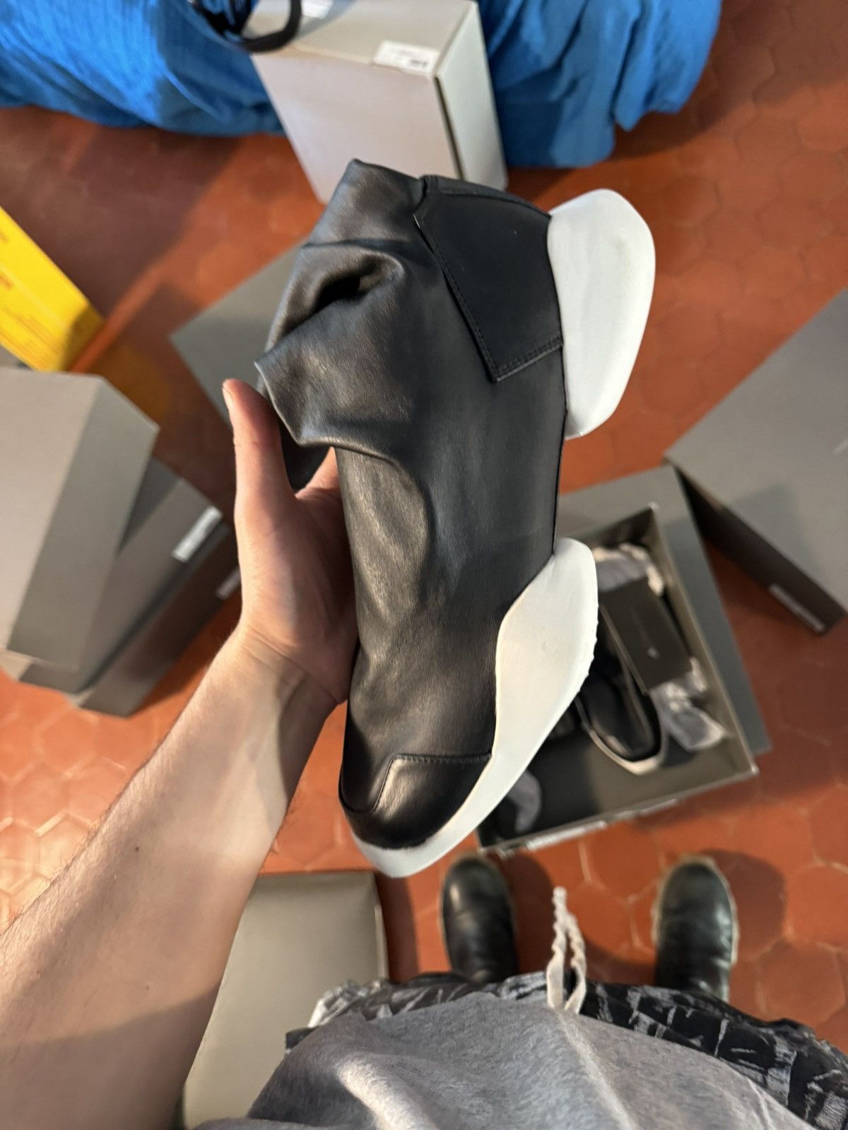 Adidas × Rick Owens Rick Owens adidas socks boots Size US 9.5 / EU 42-43 - 5 Thumbnail