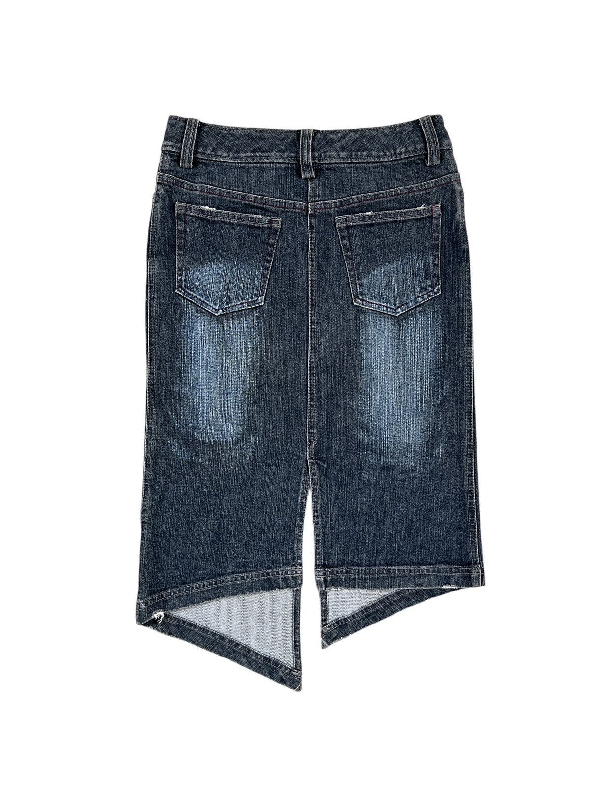 Tornado Mart 1990 Tornado Mart Whiskers Denim Skirt Size 27" / US 4 / IT 40 - 2 Thumbnail