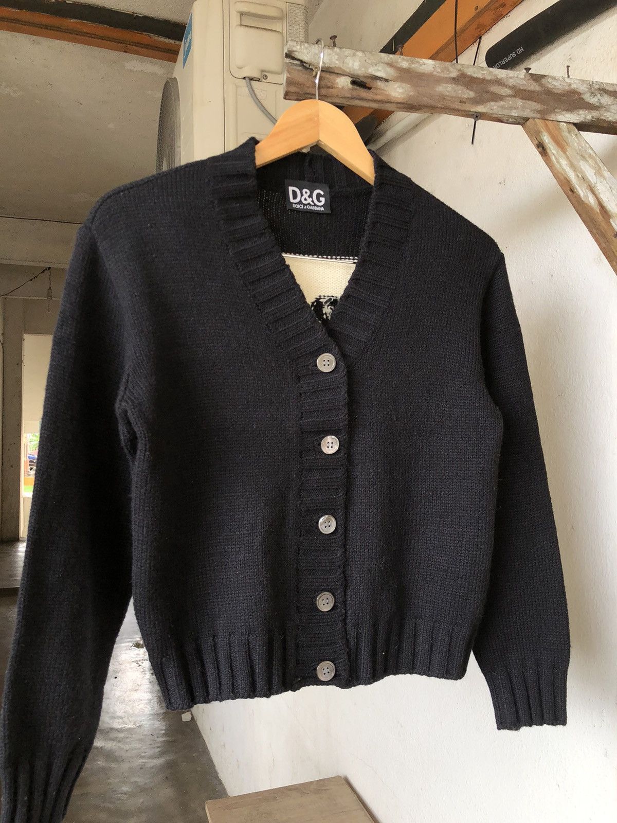 Dolce & Gabbana Vintage 90s Dolce & Gabbana Big Logo Crop Knitwear Size S / US 4 / IT 40 - 4 Thumbnail