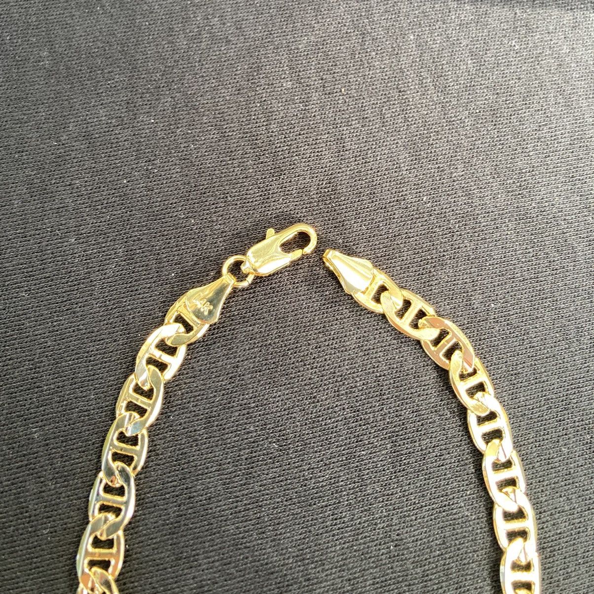 Jewelry Gold Bracelet Mariner Link 8in 6mm Size ONE SIZE - 2 Thumbnail